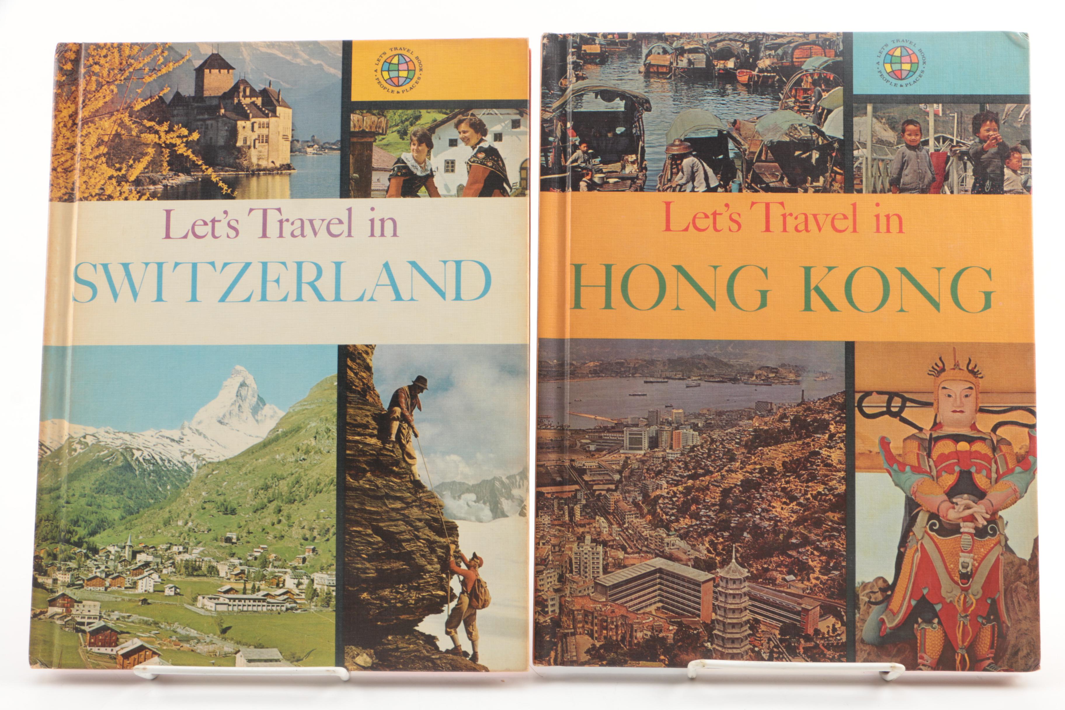 Vintage Travel Books Including "Let's Travel"