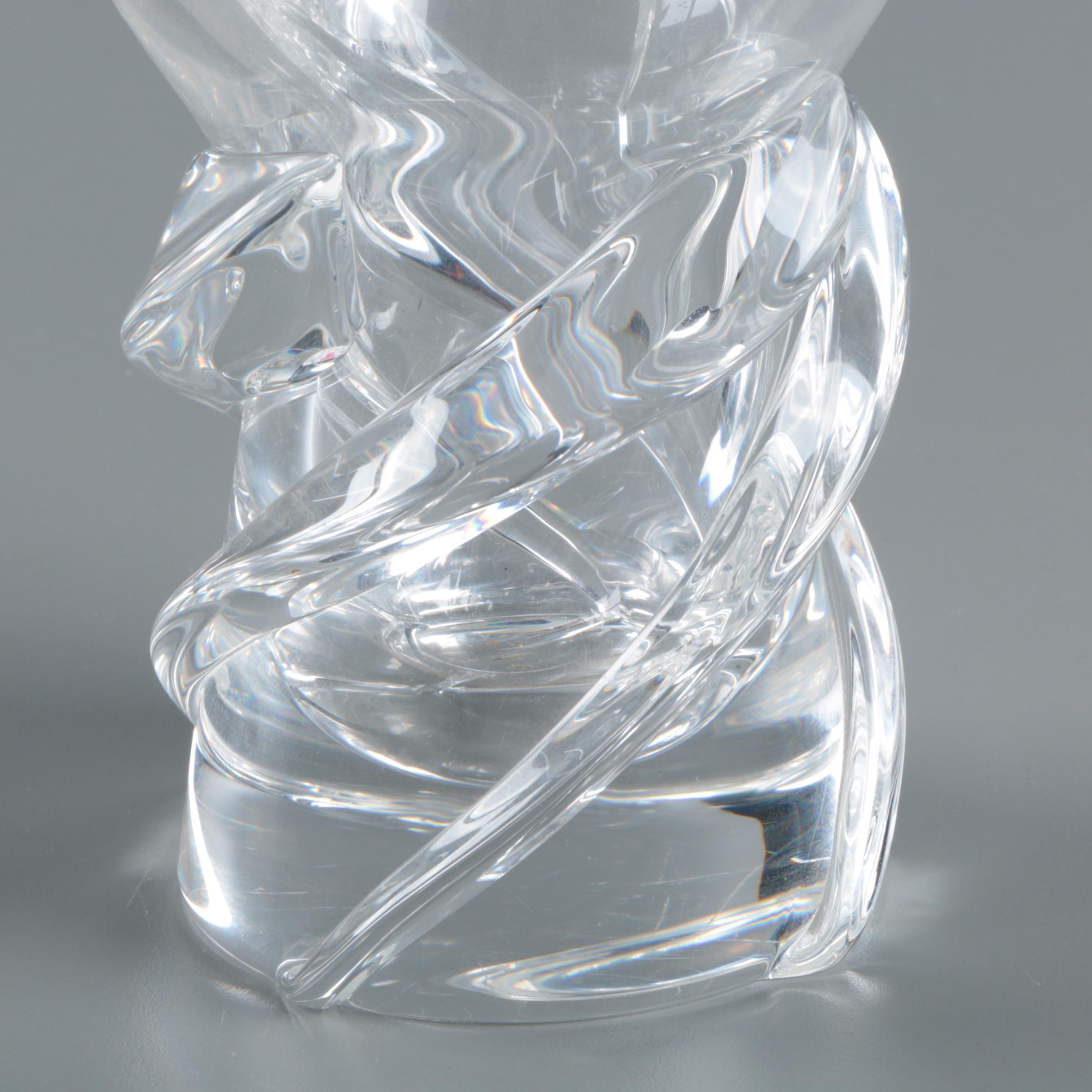 Steuben Crystal "Whirlpool" Vase