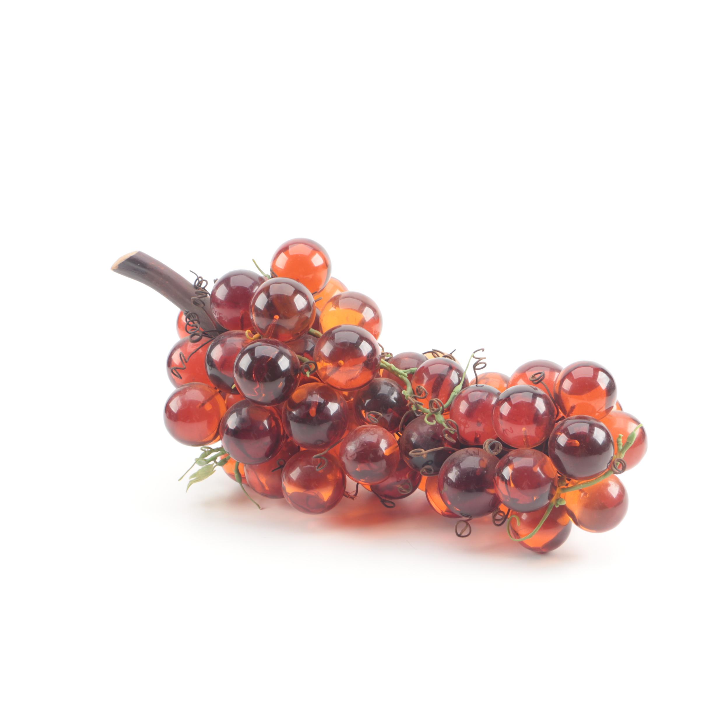 Hand-Crafted Cluster of Glass Grapes