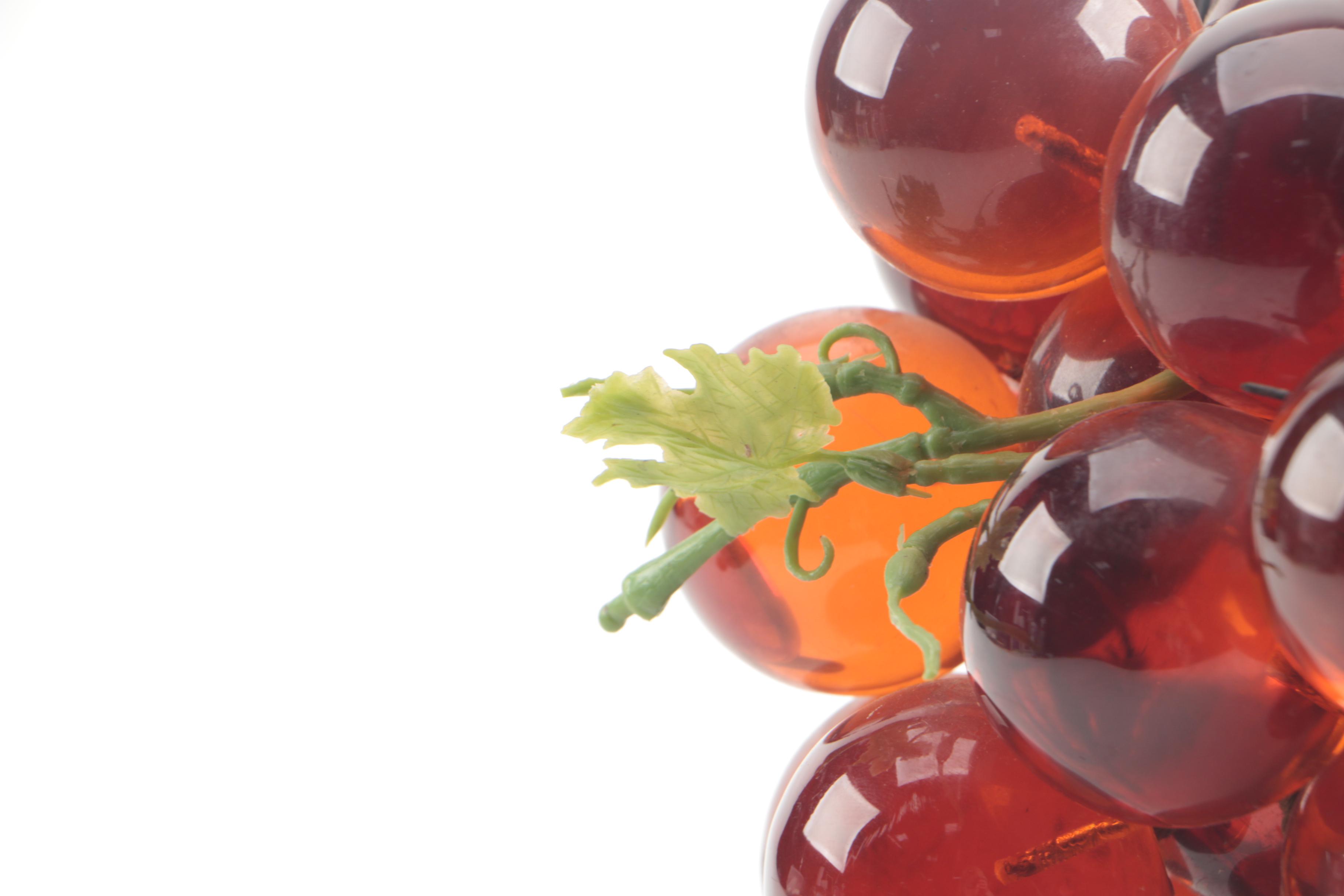 Hand-Crafted Cluster of Glass Grapes