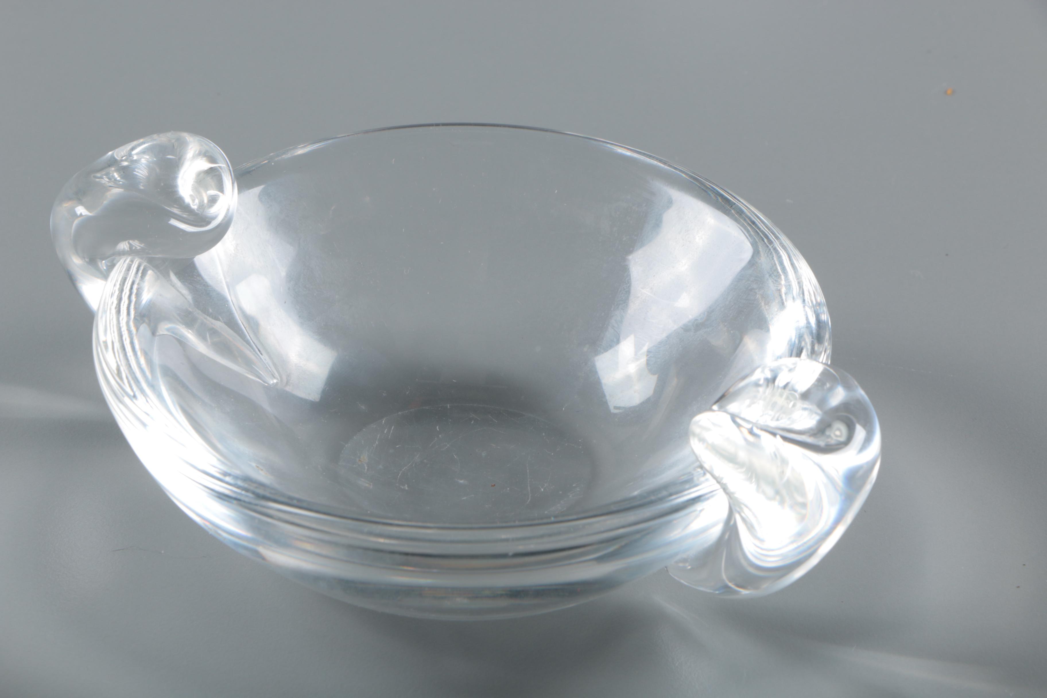 Mid Century Modern Steuben Glass Bowls Designed by George Thompson