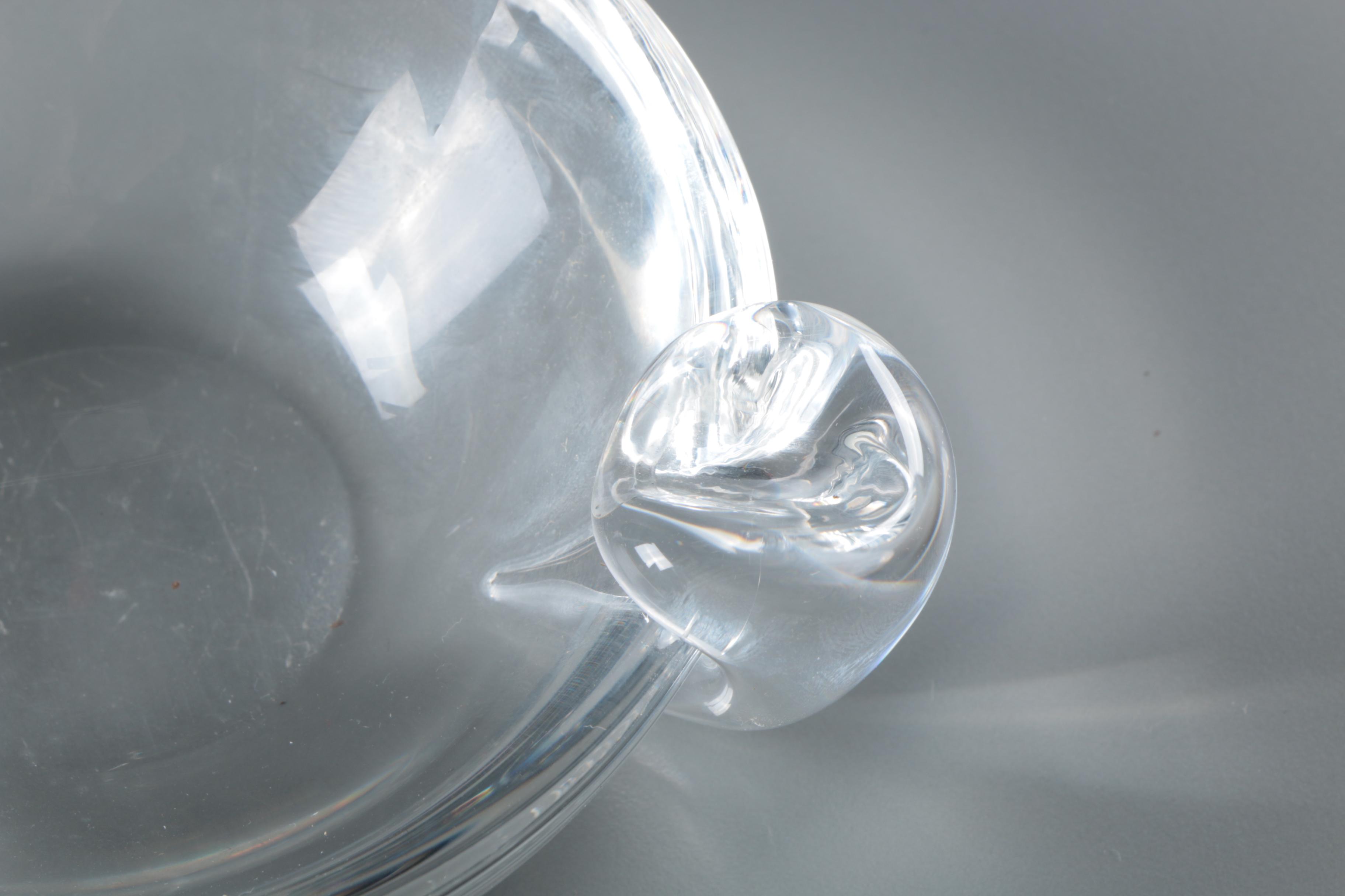 Mid Century Modern Steuben Glass Bowls Designed by George Thompson