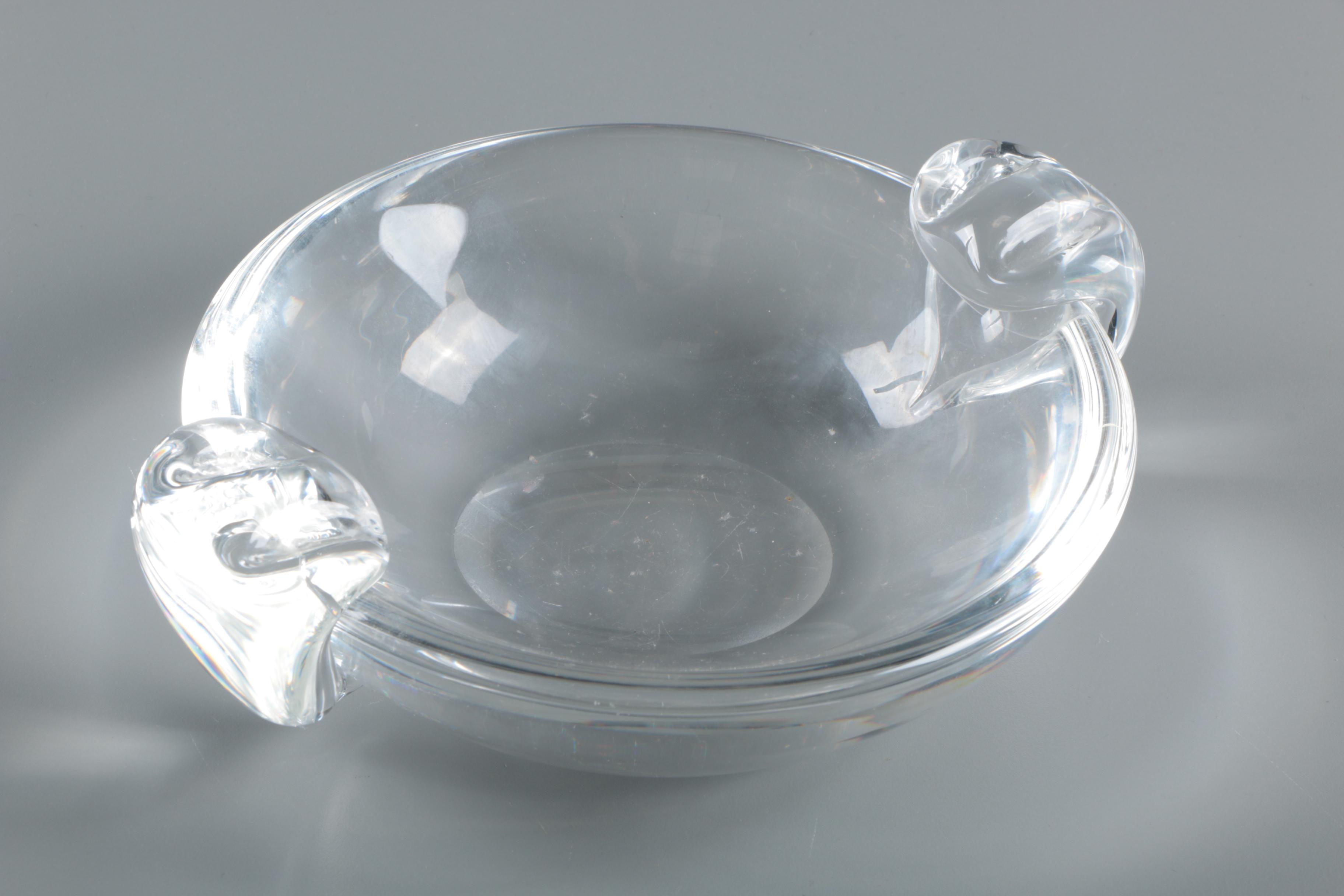 Mid Century Modern Steuben Glass Bowls Designed by George Thompson