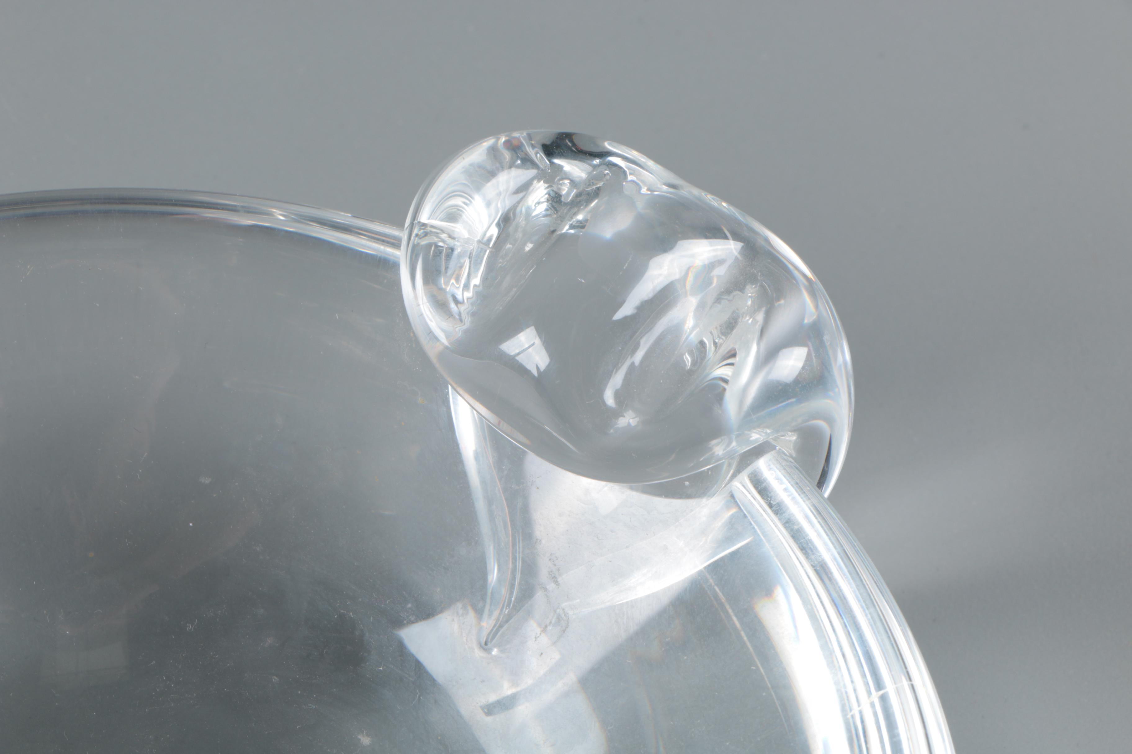 Mid Century Modern Steuben Glass Bowls Designed by George Thompson