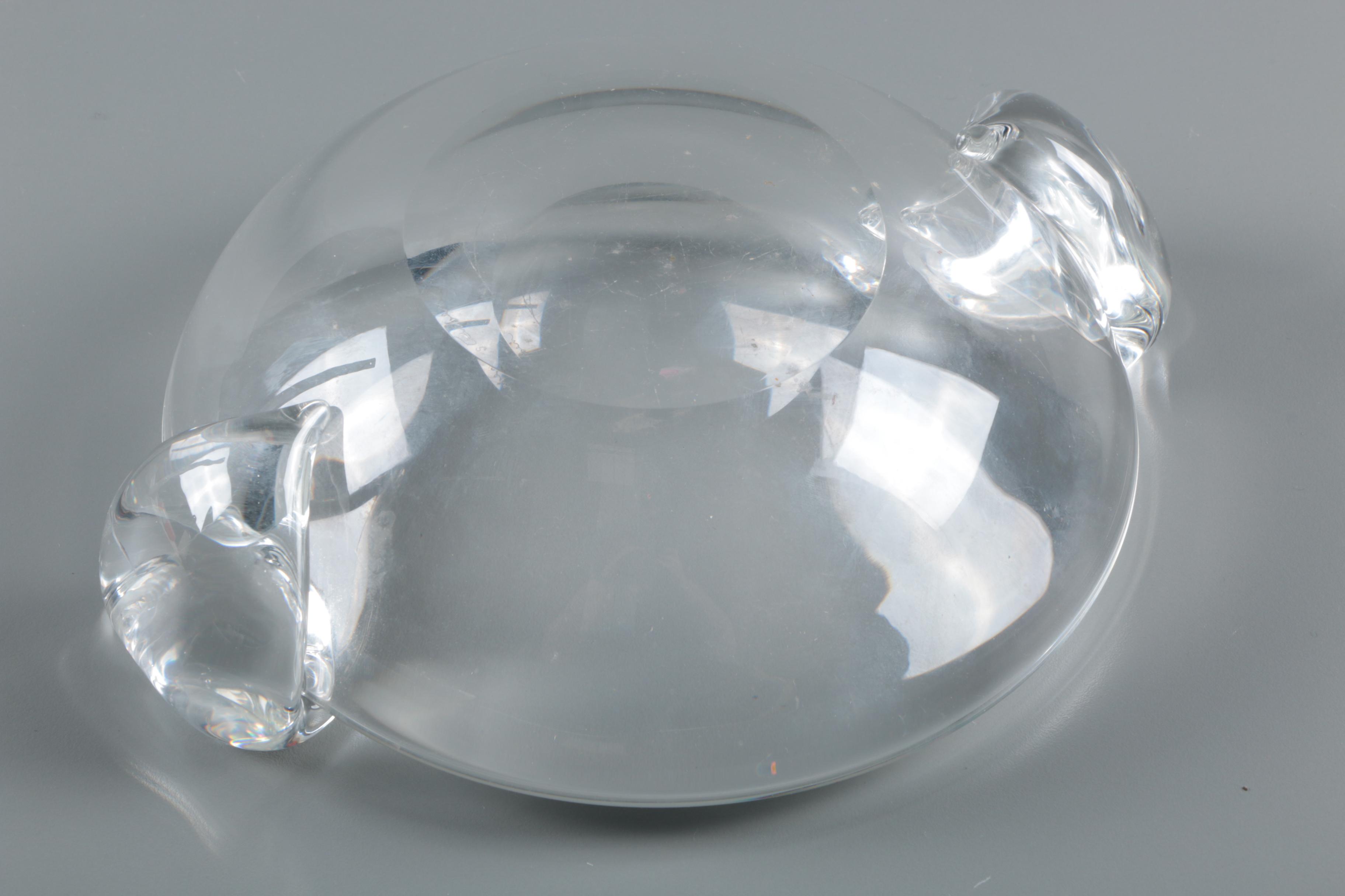 Mid Century Modern Steuben Glass Bowls Designed by George Thompson