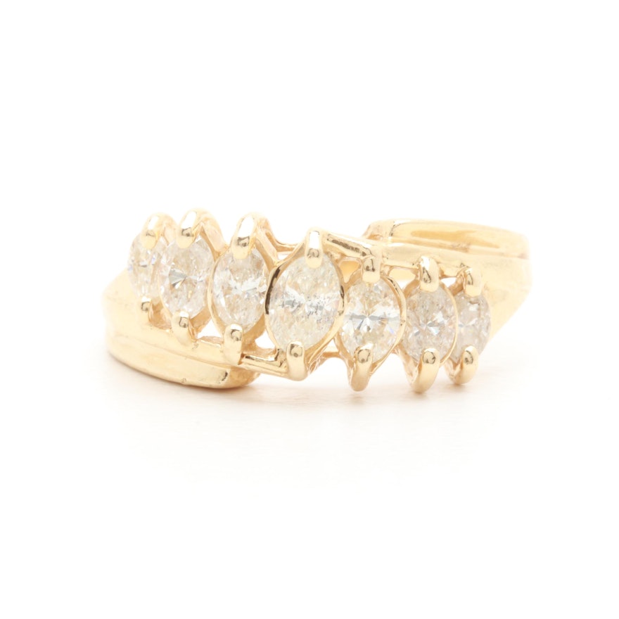 14K Yellow Gold 1.00 CTW Diamond Ring