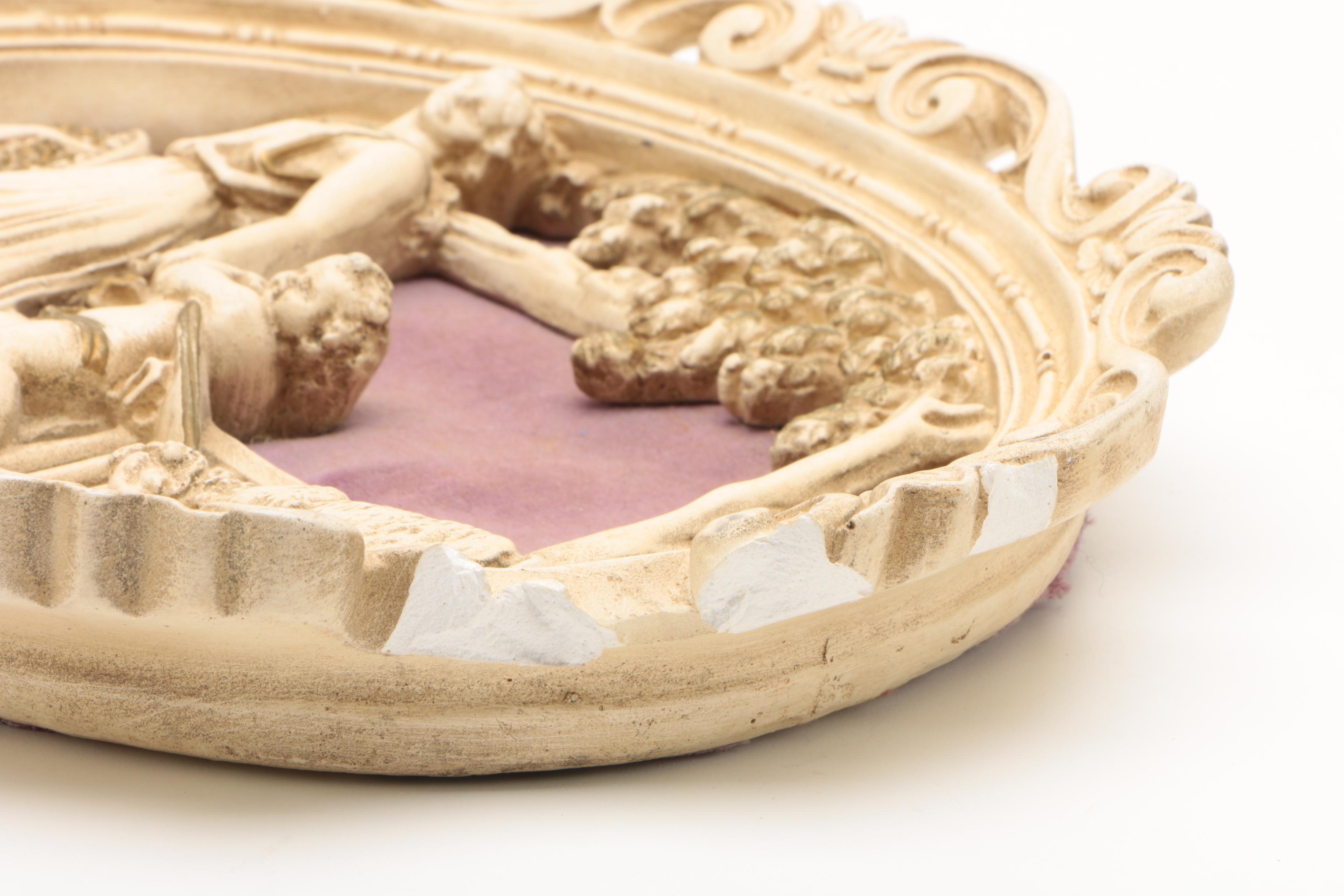 Vintage Universal Statuary Corp. Classical Style Chalkware Wall Hangings