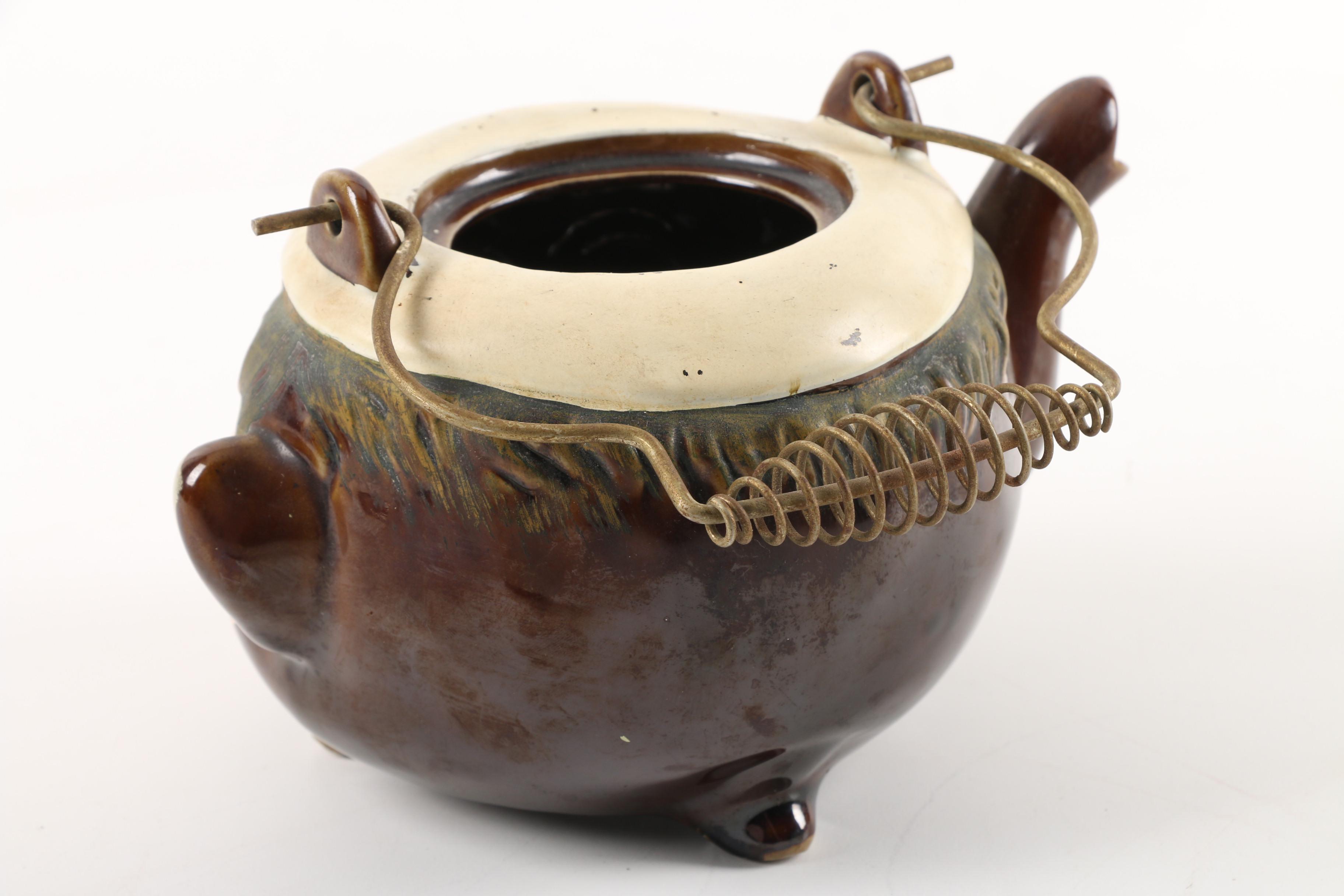 Vintage Tilso Japan "Bee on Nose" Chef Novelty Teapot