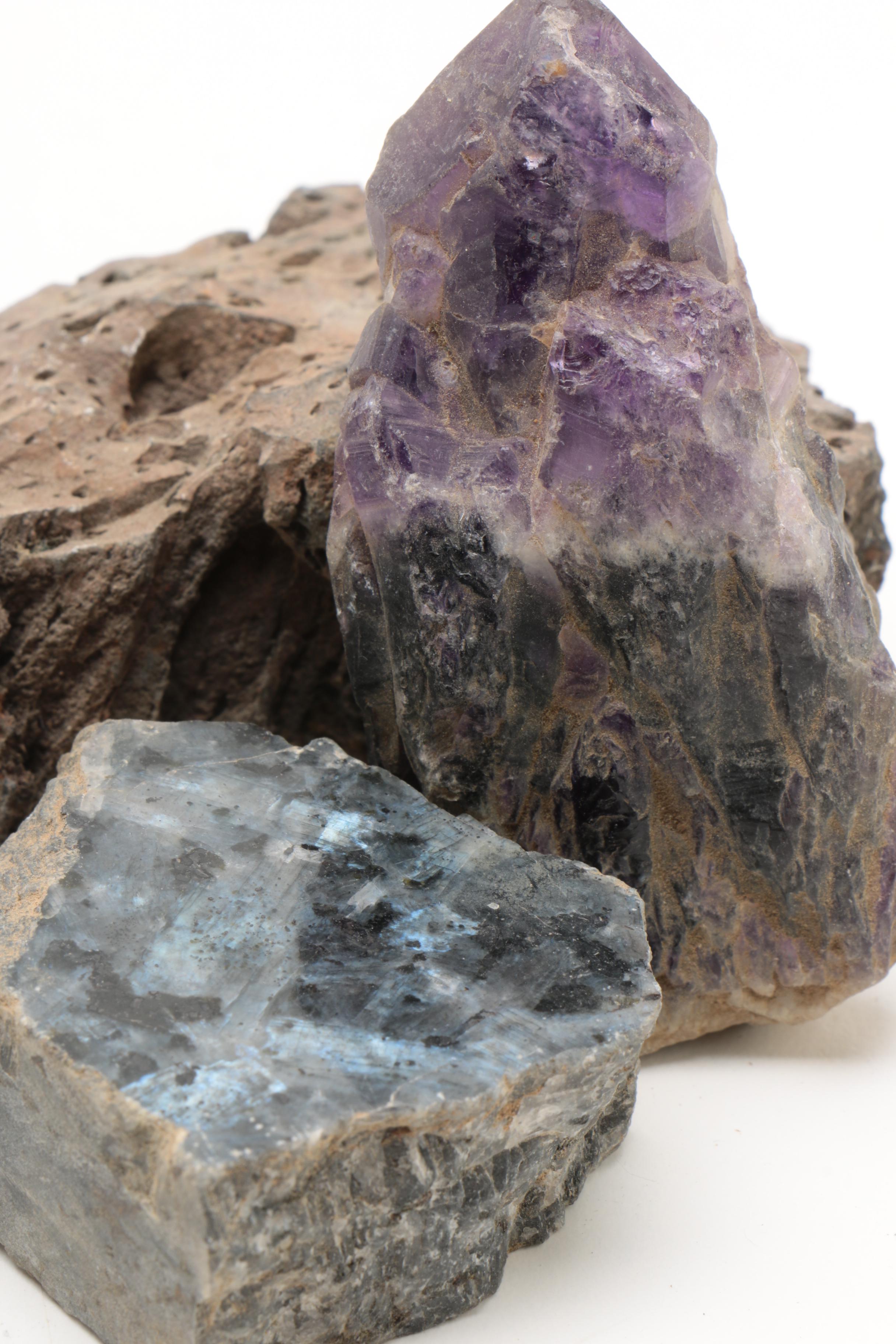 Mineral and Stone Specimens including Amethyst