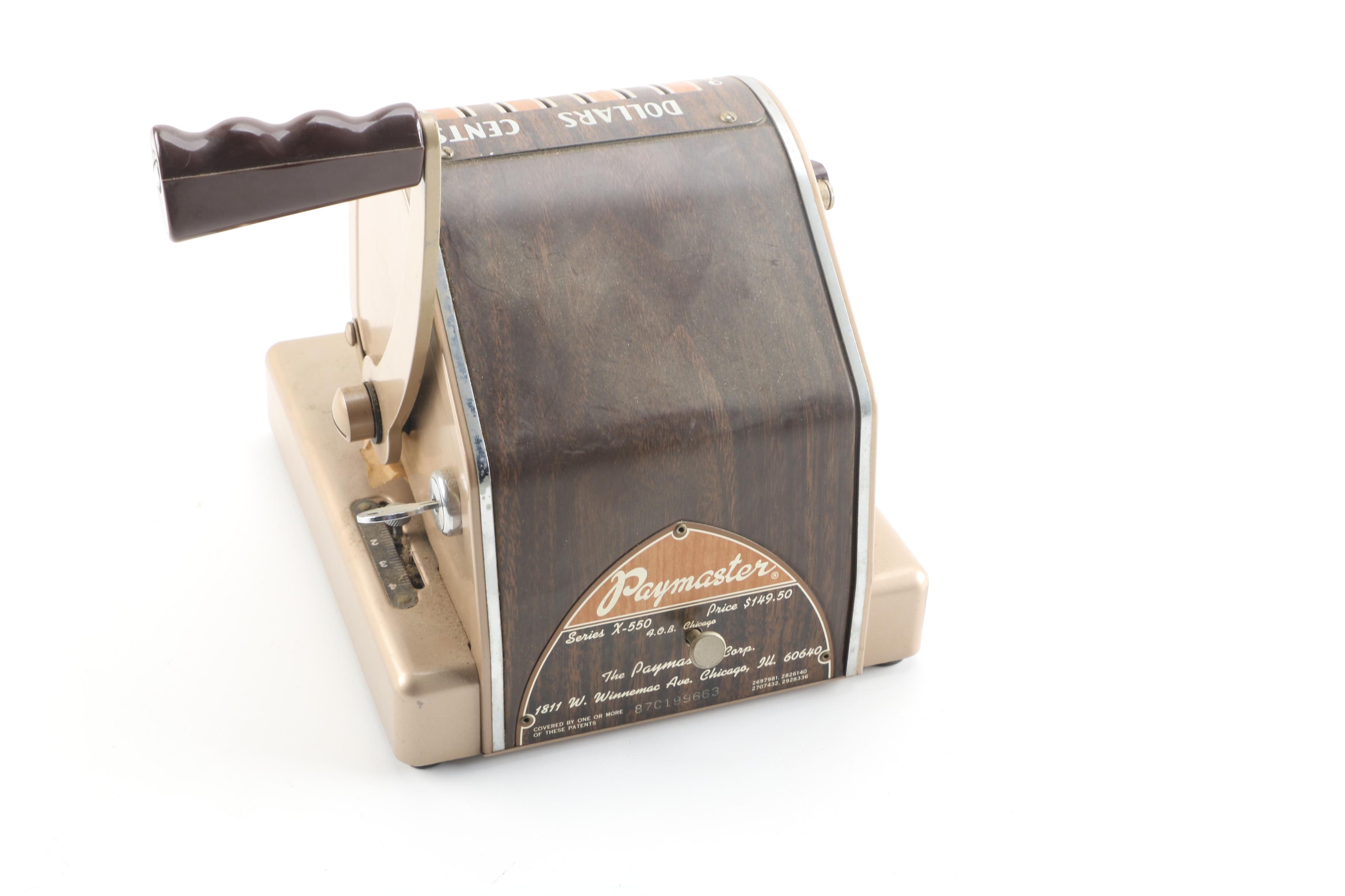 Vintage Paymaster X-550 Check Writing Machine