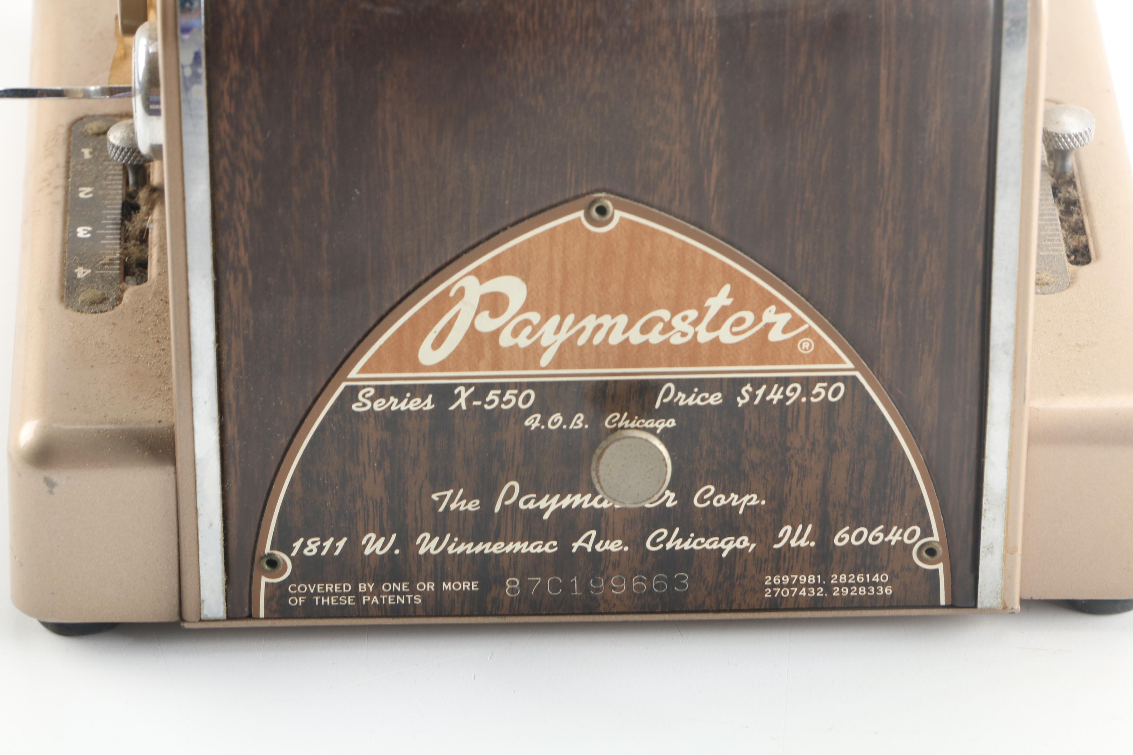 Vintage Paymaster X-550 Check Writing Machine