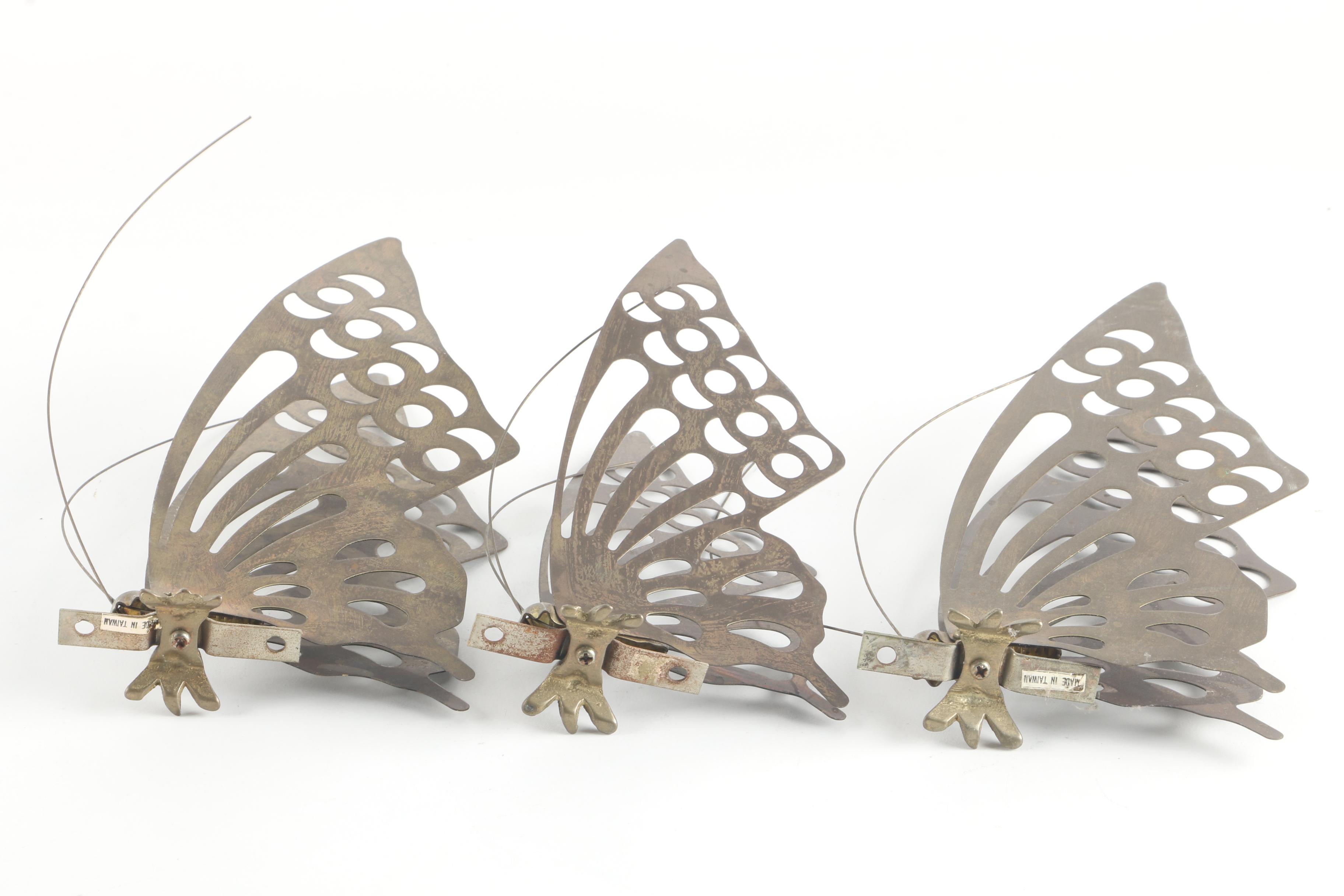 Brass Butterfly Coat Hanger and Metal Butterfly Wall Décor