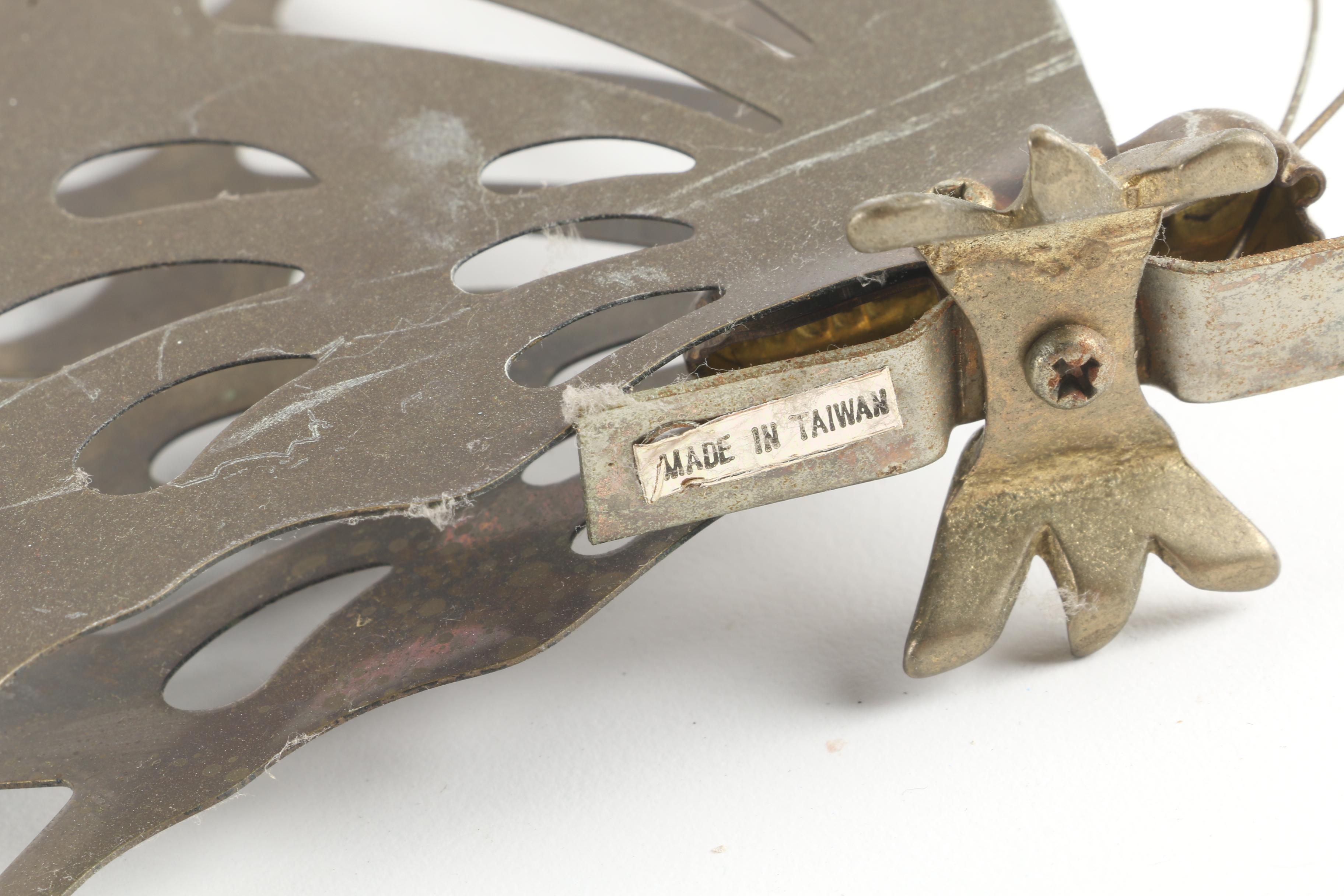 Brass Butterfly Coat Hanger and Metal Butterfly Wall Décor