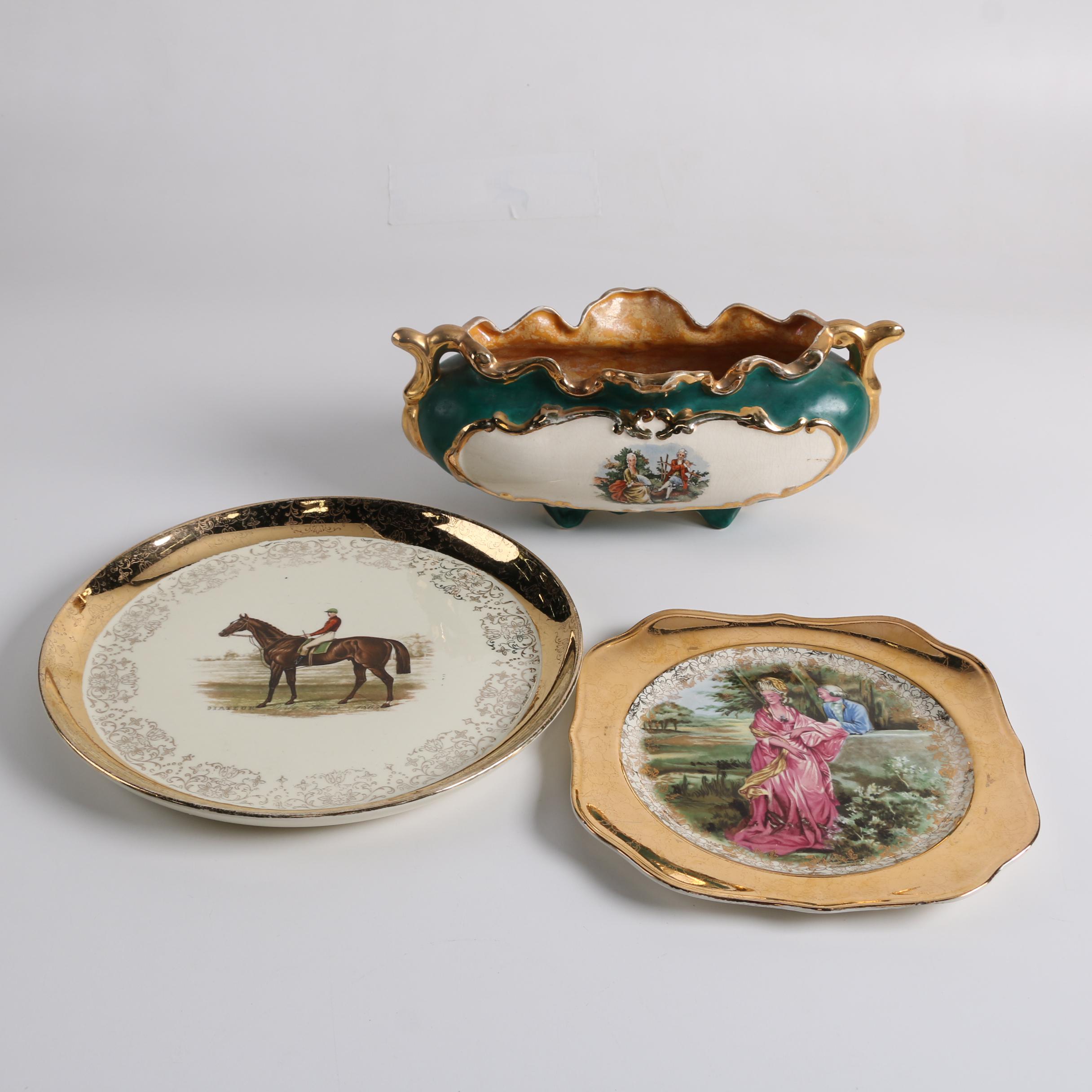 Gladiateur 1865 English Derby Winner Portrait Plate and Other Décor