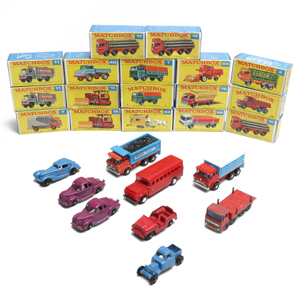 Vintage Lesney "Matchbox" Die-Cast Vehicles Also Including Marx and Others