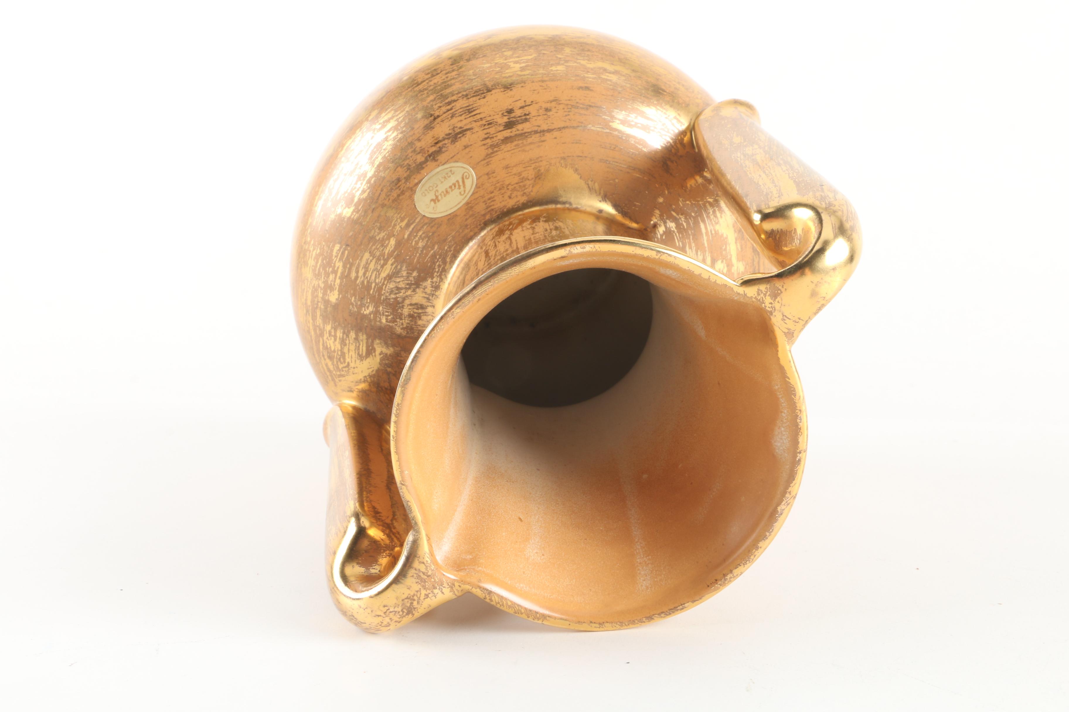 Circa 1950s Stangl "Granada Gold" Handled Vase
