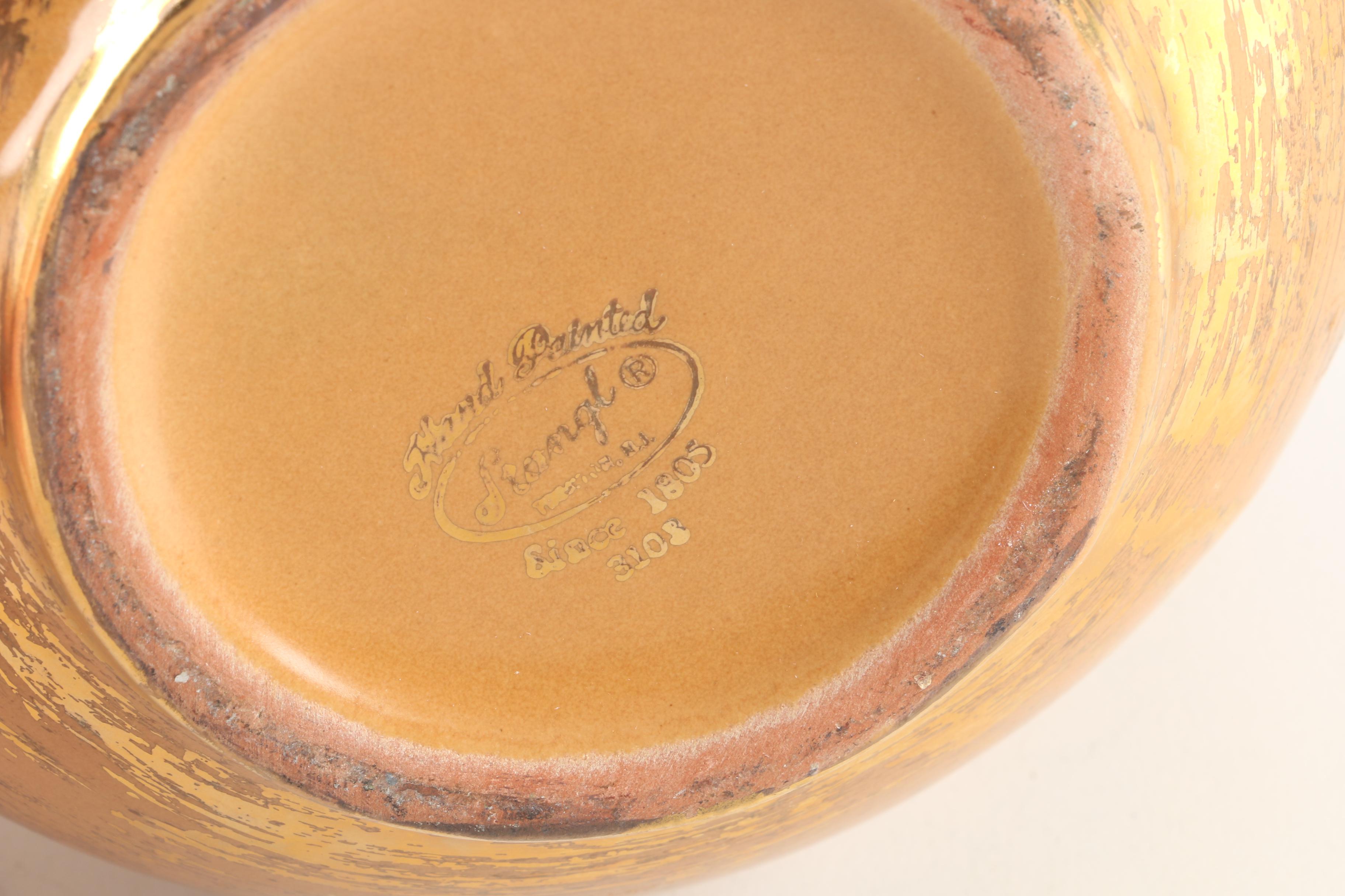 Circa 1950s Stangl "Granada Gold" Handled Vase