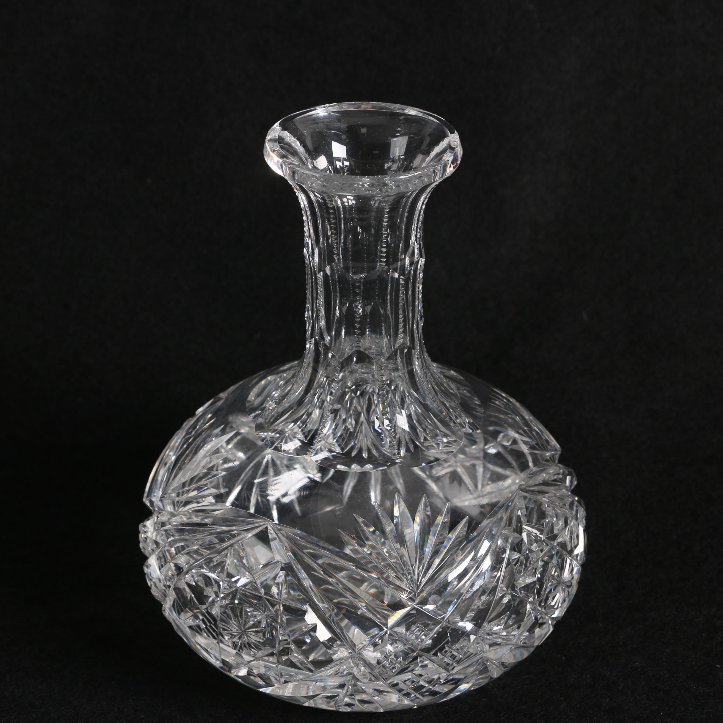 Vintage Cut Glass Serveware Including American Brilliant Period Cut Glass