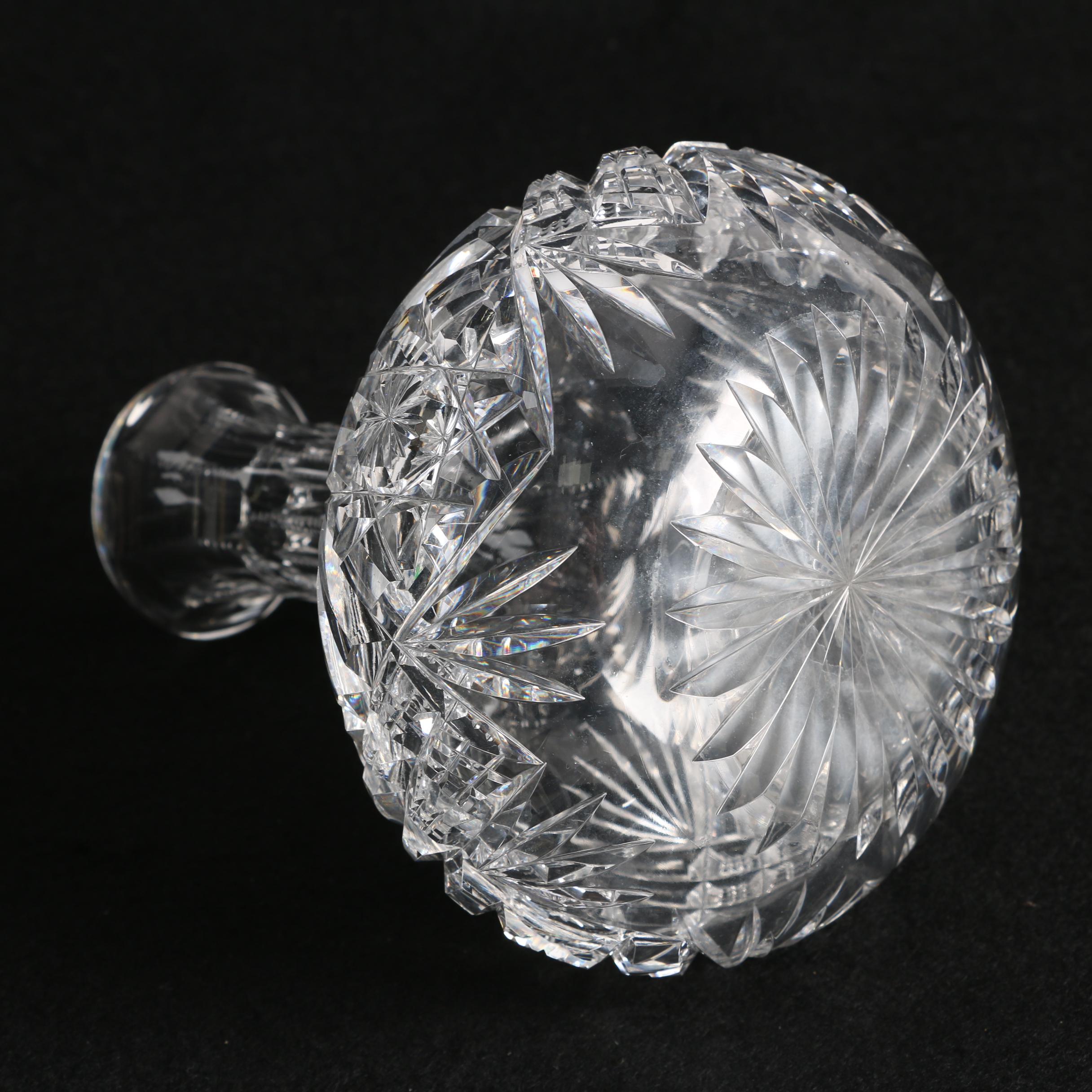 Vintage Cut Glass Serveware Including American Brilliant Period Cut Glass