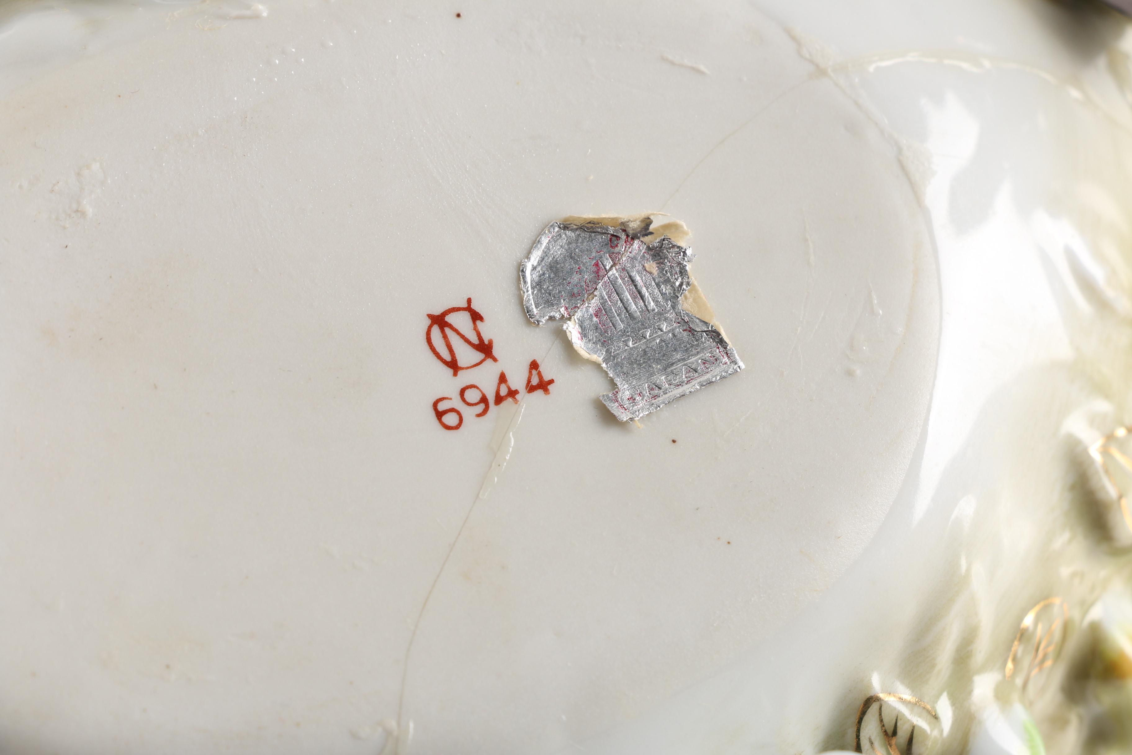 Japanese Porcelain Centerpiece Bowl in the Style of Camille Naudot