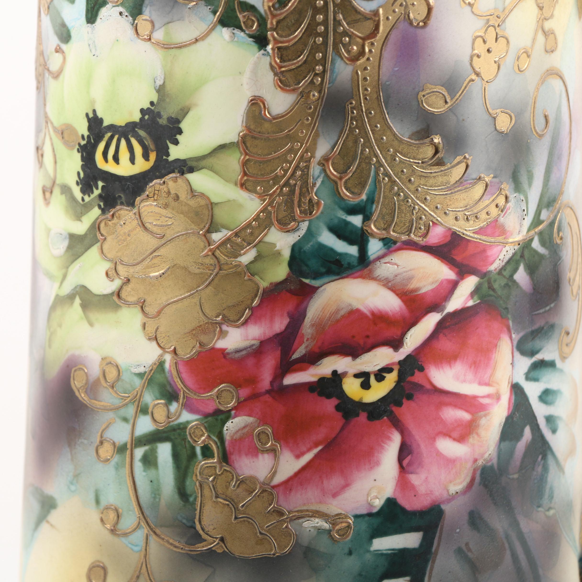 Vintage Royal Nishiki Nippon Hand-Painted Porcelain Pitcher