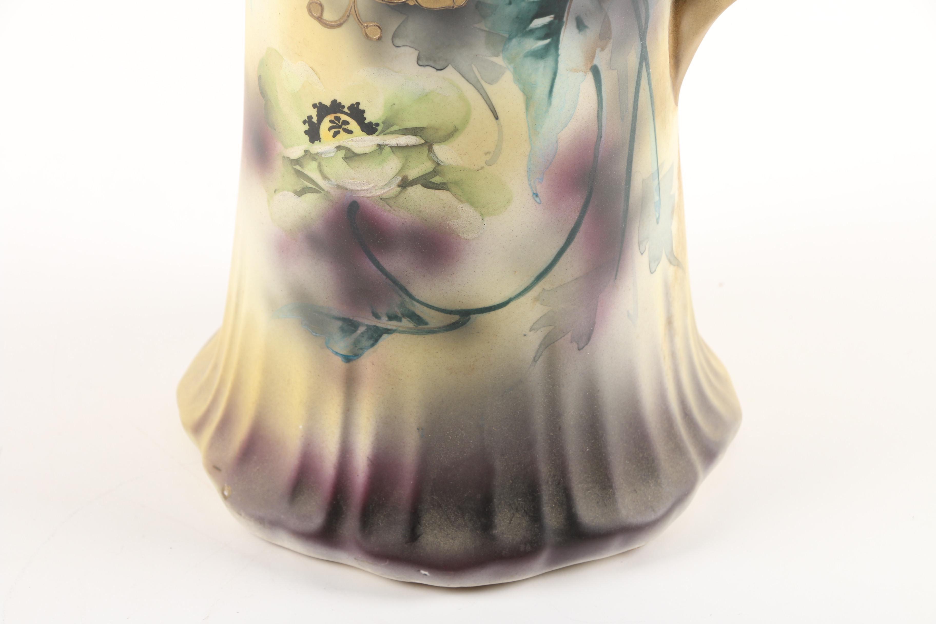 Vintage Royal Nishiki Nippon Hand-Painted Porcelain Pitcher