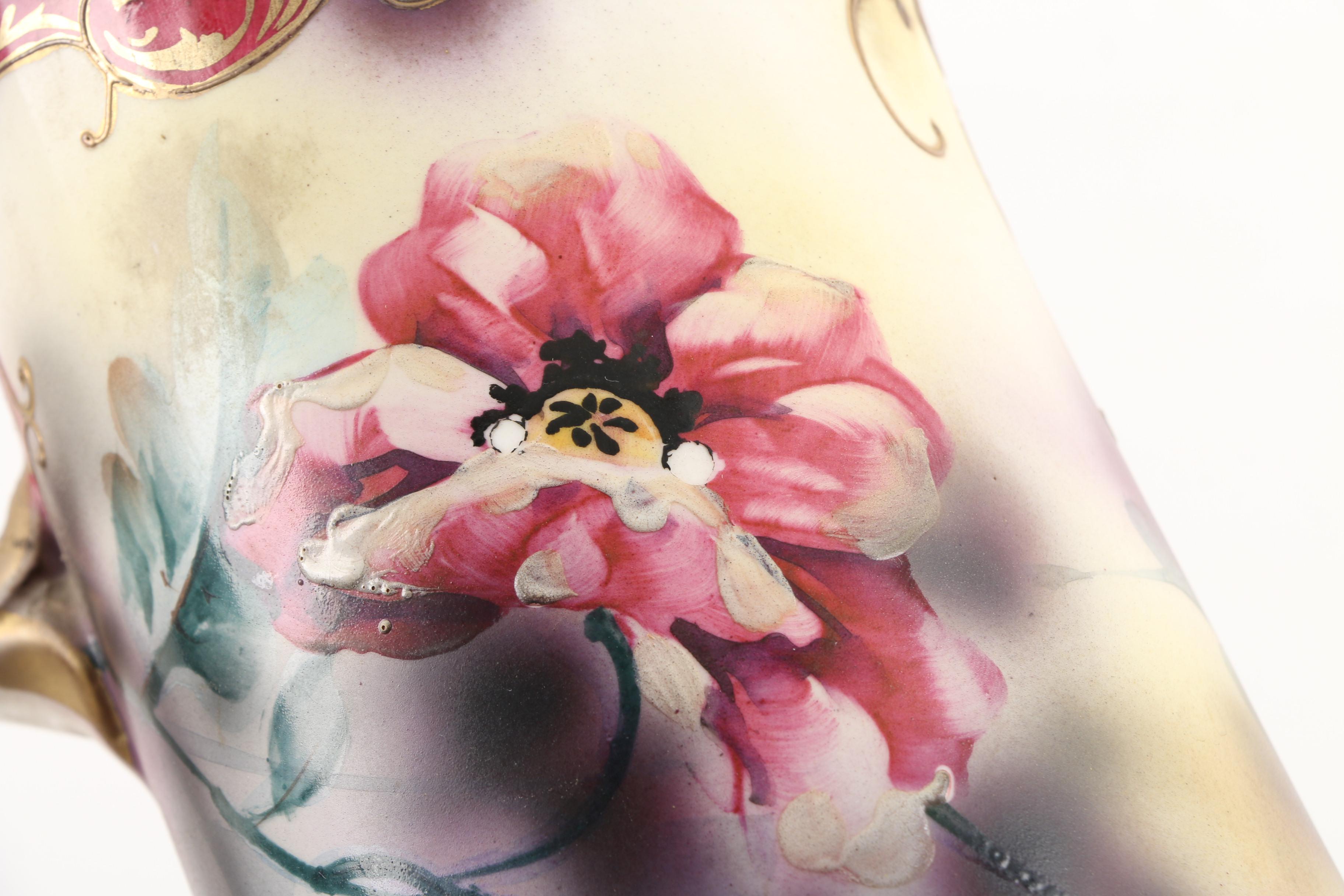 Vintage Royal Nishiki Nippon Hand-Painted Porcelain Pitcher