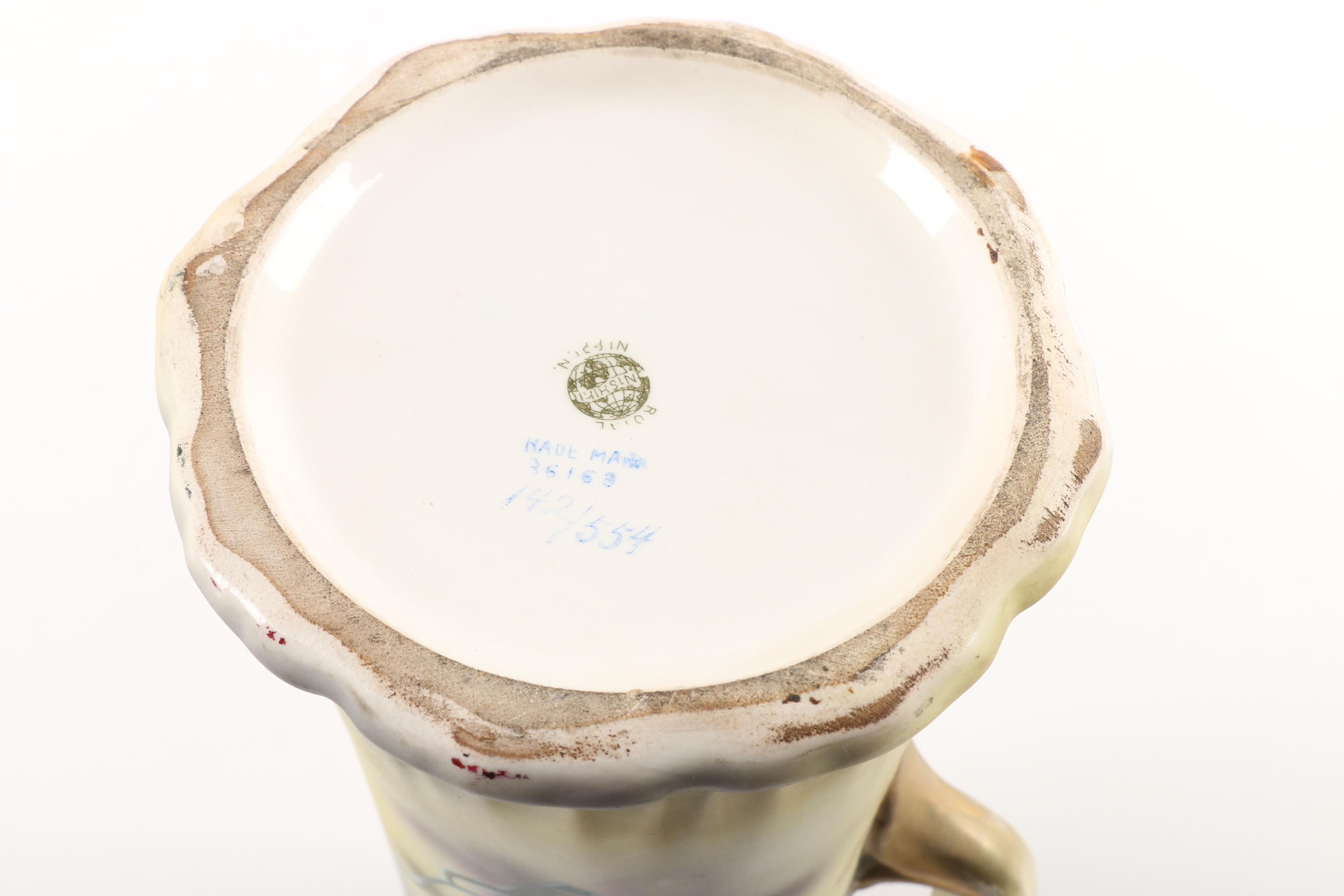 Vintage Royal Nishiki Nippon Hand-Painted Porcelain Pitcher