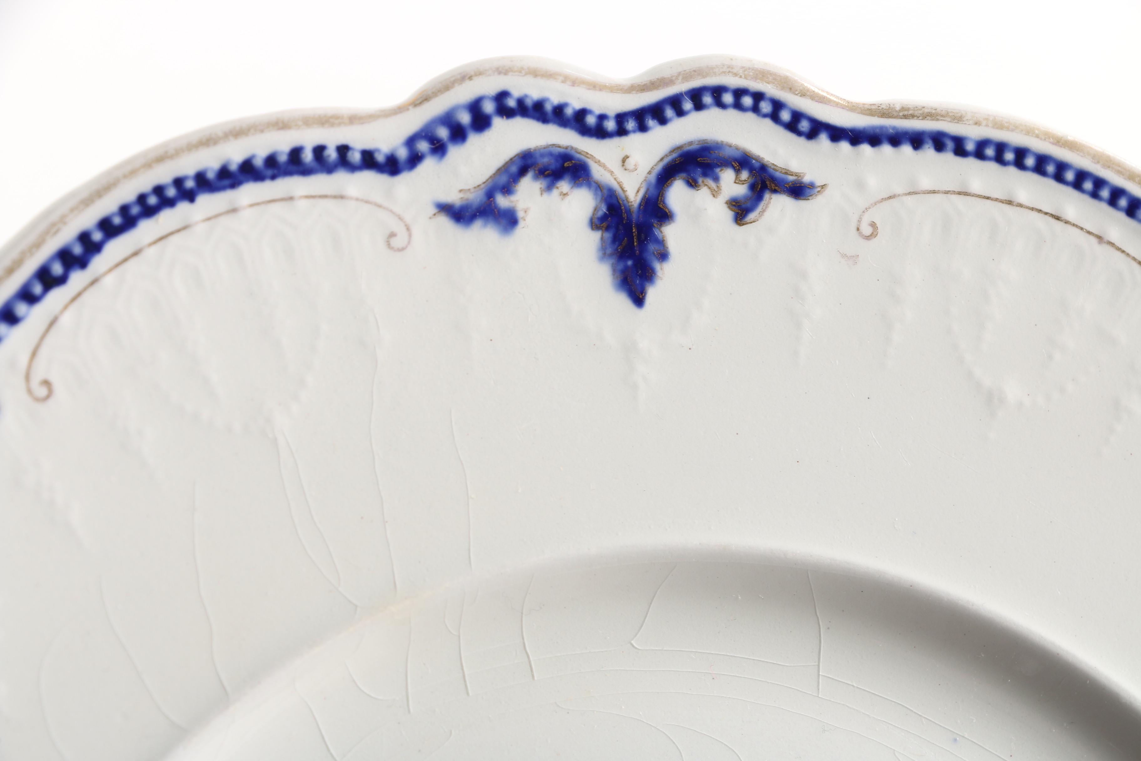 W. H. Grindley & Co. "The Athens" Ironstone Dinner Plates, c. 1914-1925