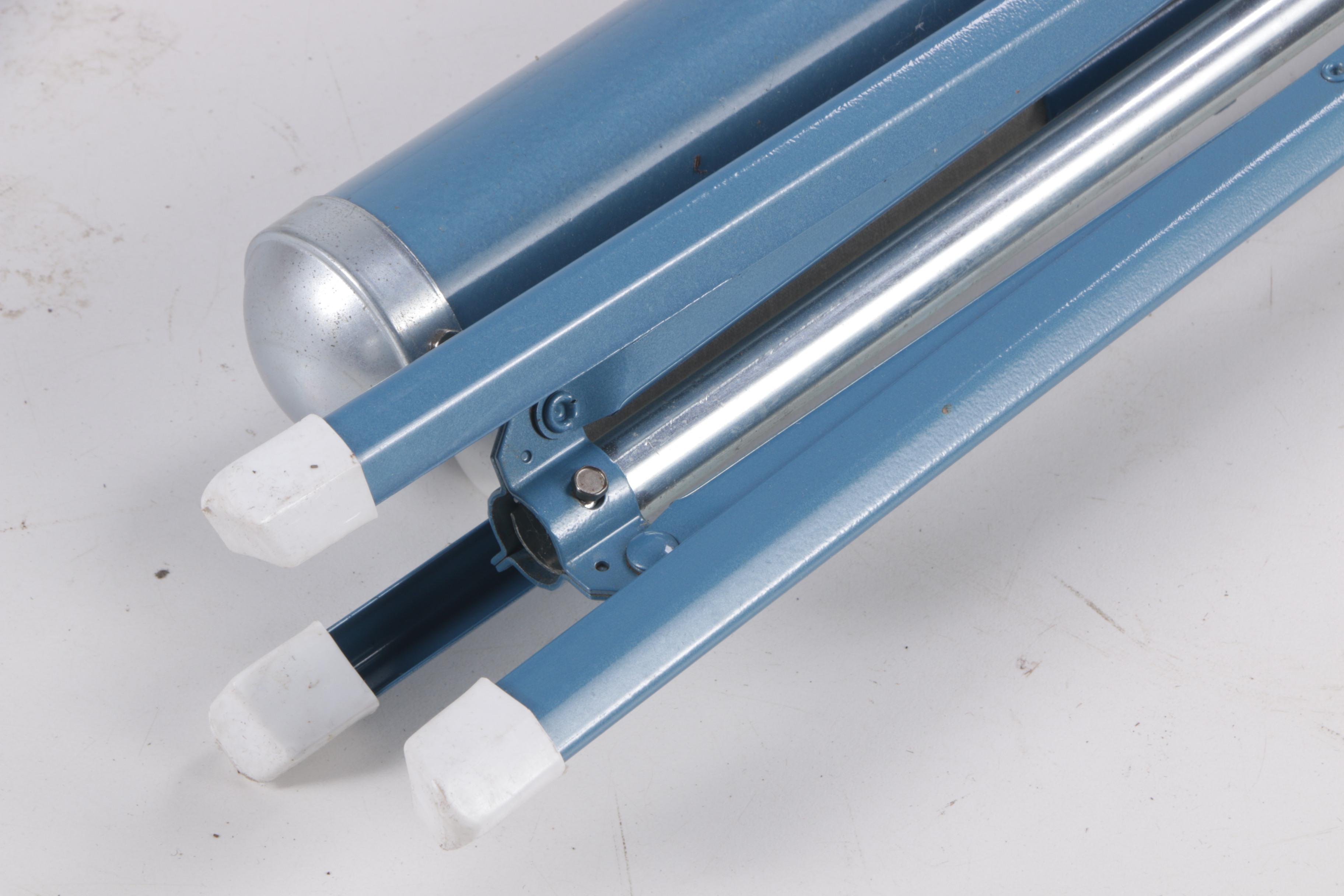 Vintage Da-Lite "Silver Flyer" Portable Projection Screen and Tripod Stand