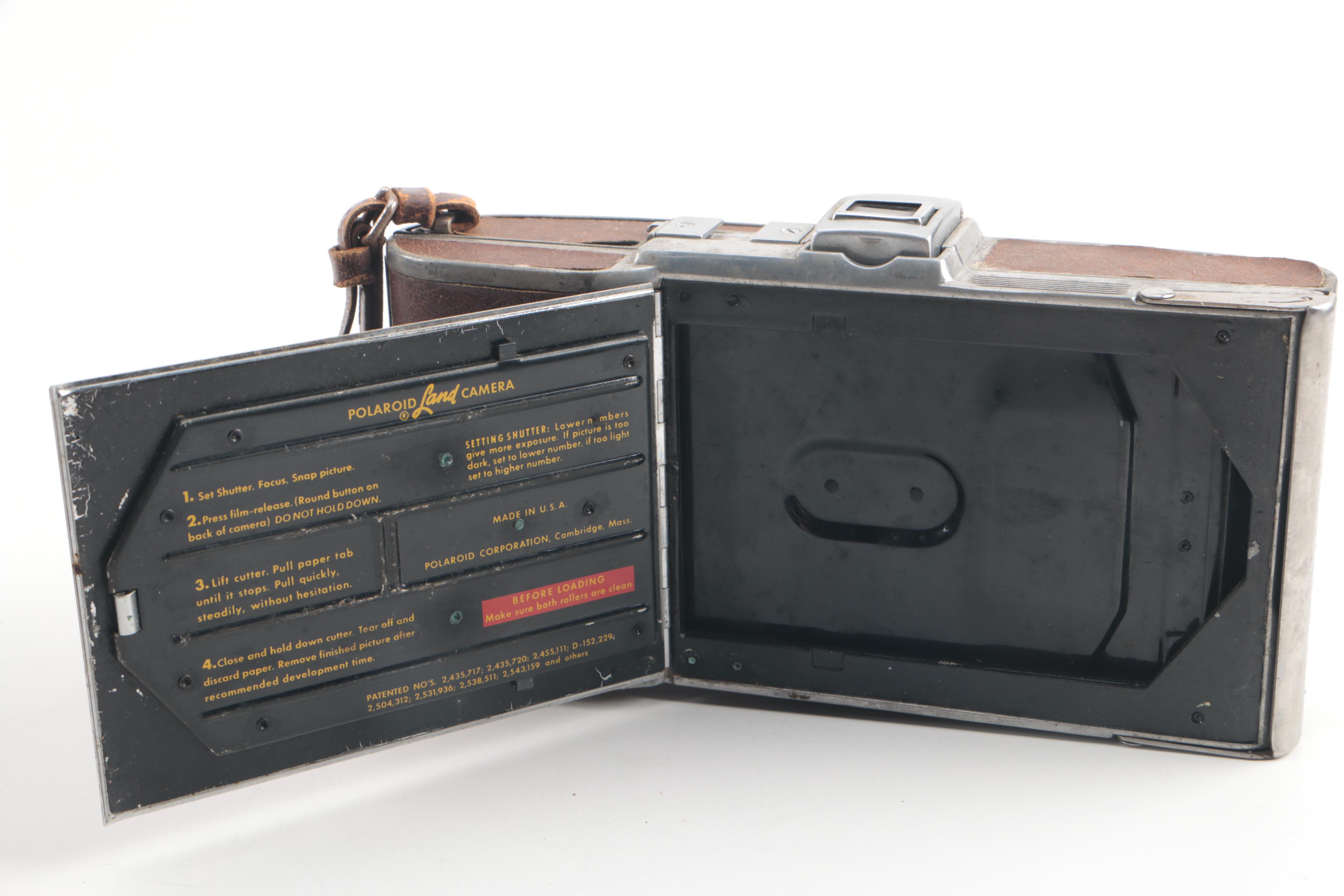 Polaroid Model 95 Land Camera with Other Vintage Cameras and Accessories