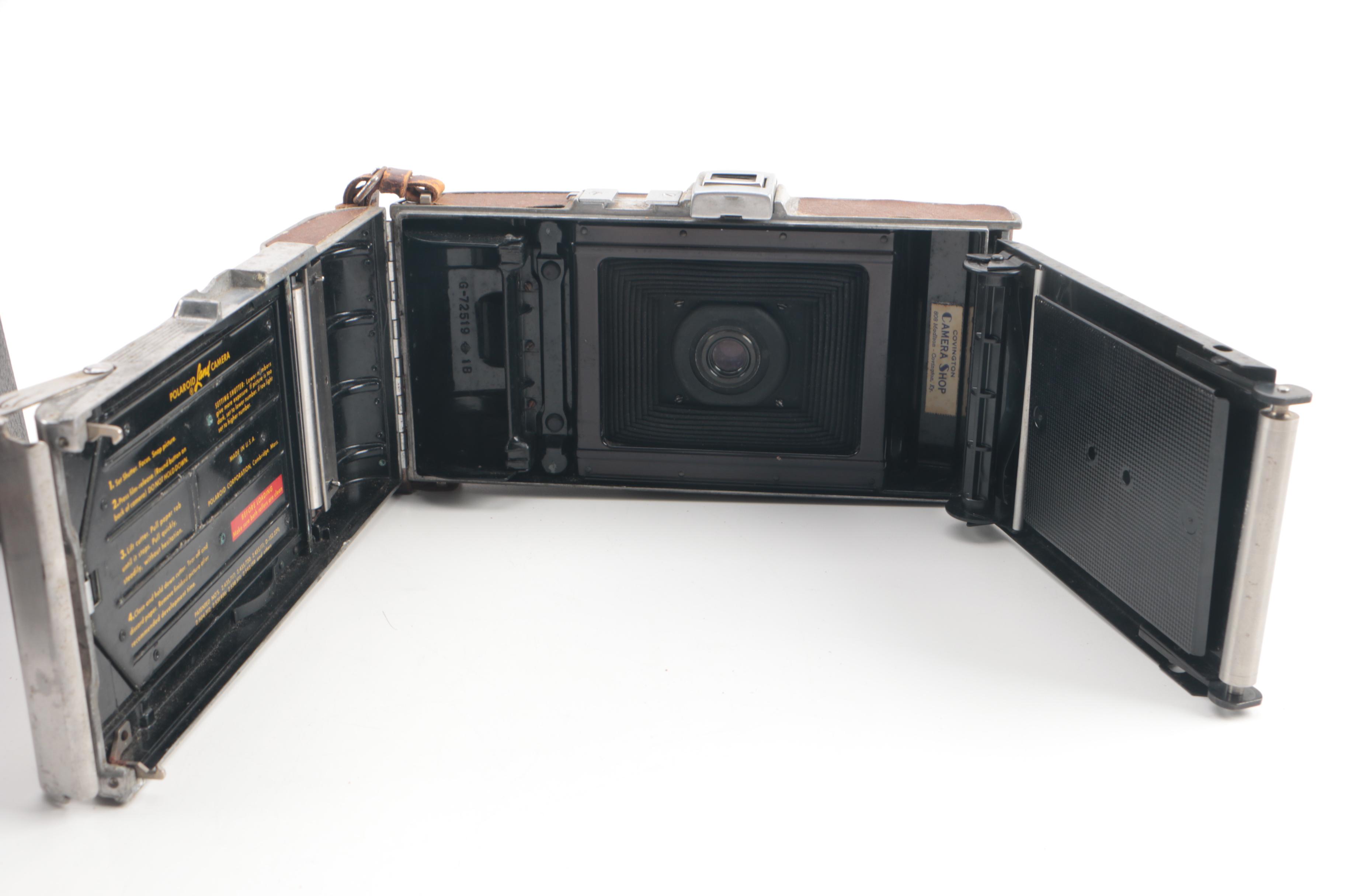 Polaroid Model 95 Land Camera with Other Vintage Cameras and Accessories