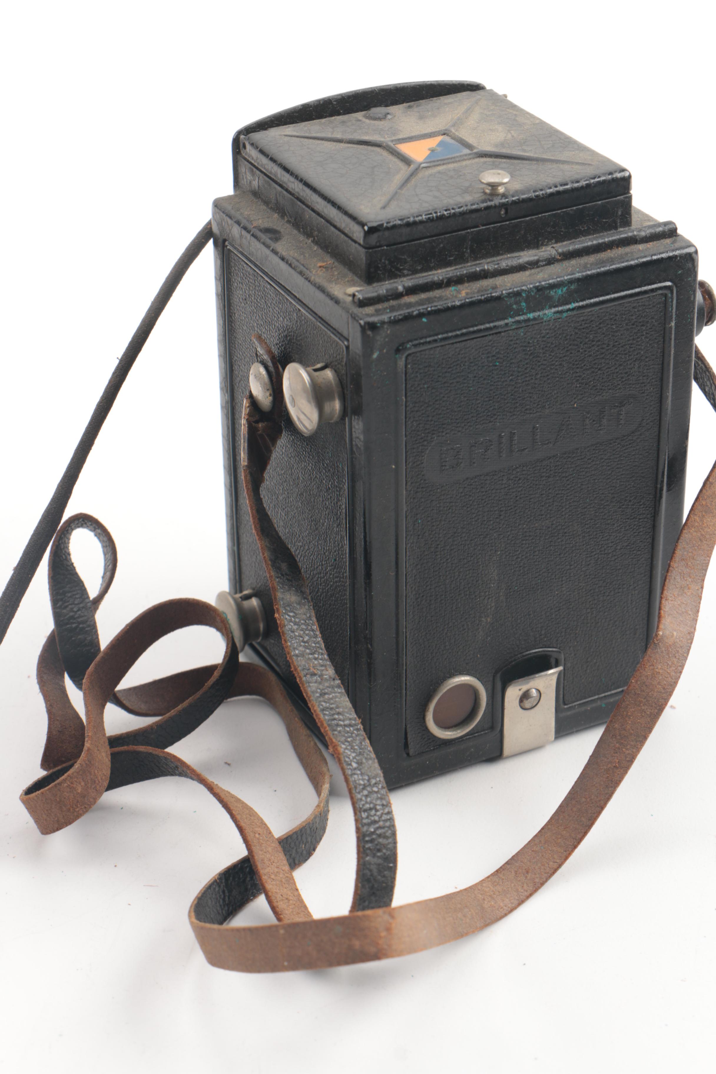 Polaroid Model 95 Land Camera with Other Vintage Cameras and Accessories