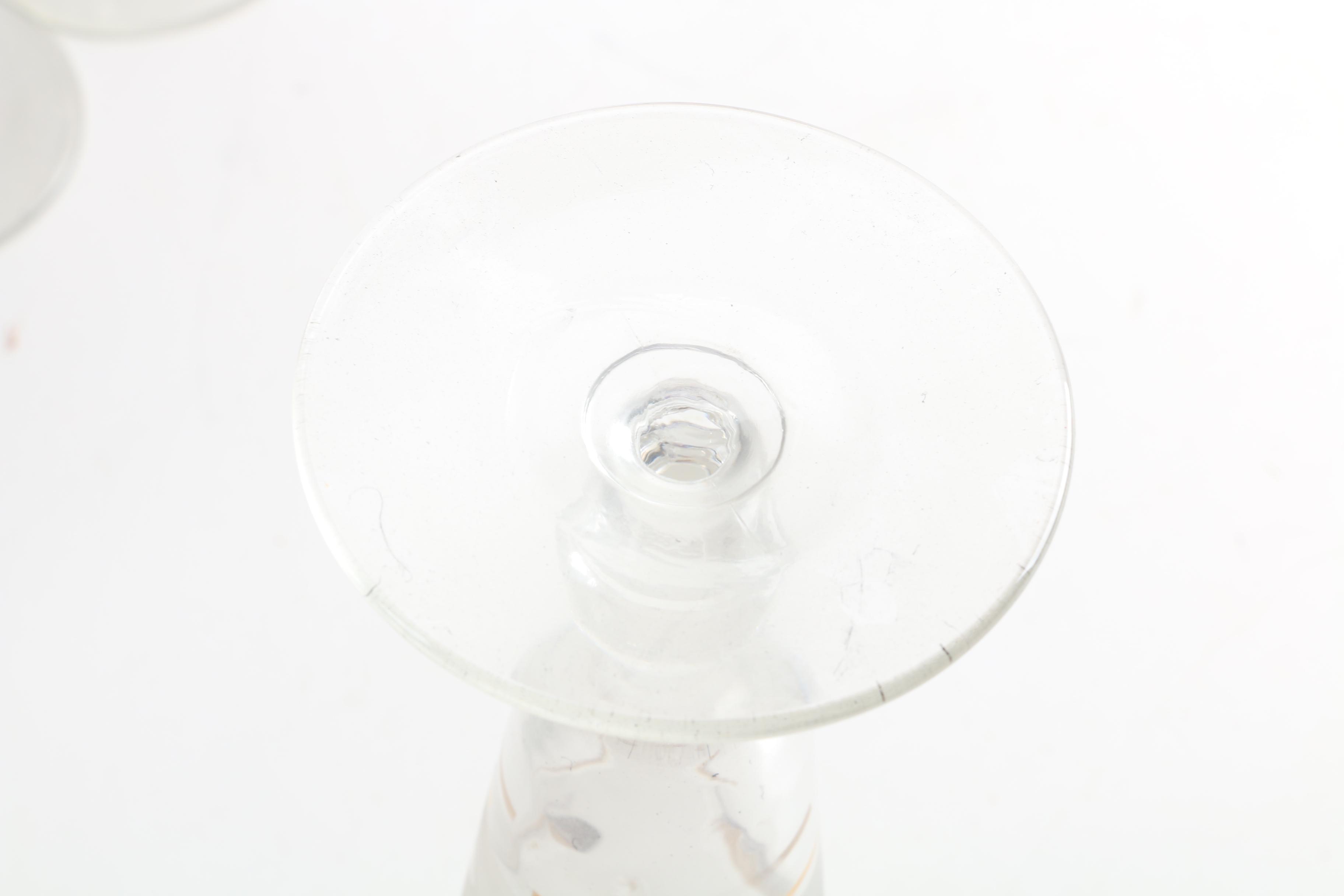 Libbey Glass Company "Golden Foliage" Pilsner Glasses