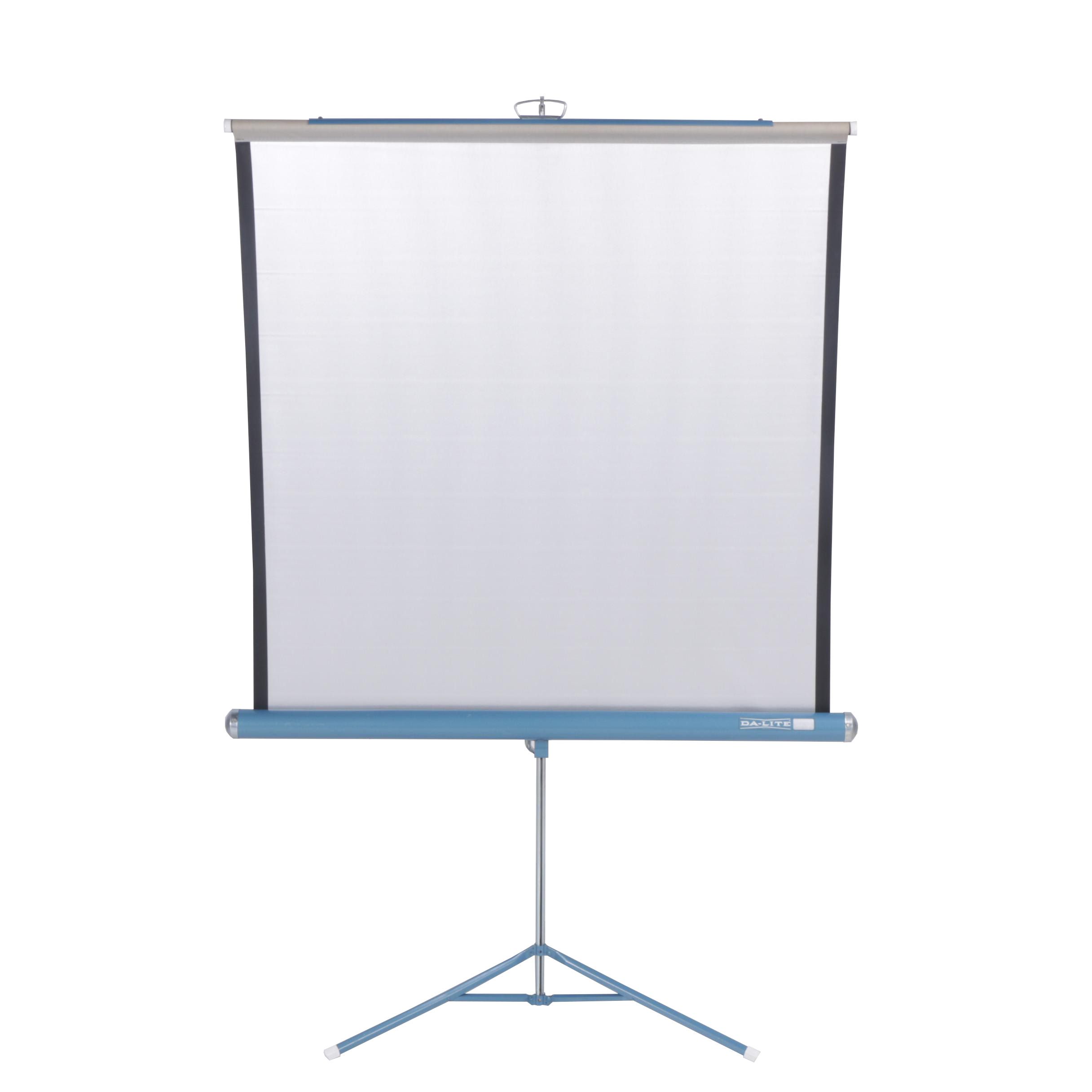 Vintage Da-Lite "Silver Flyer" Portable Projection Screen and Tripod Stand
