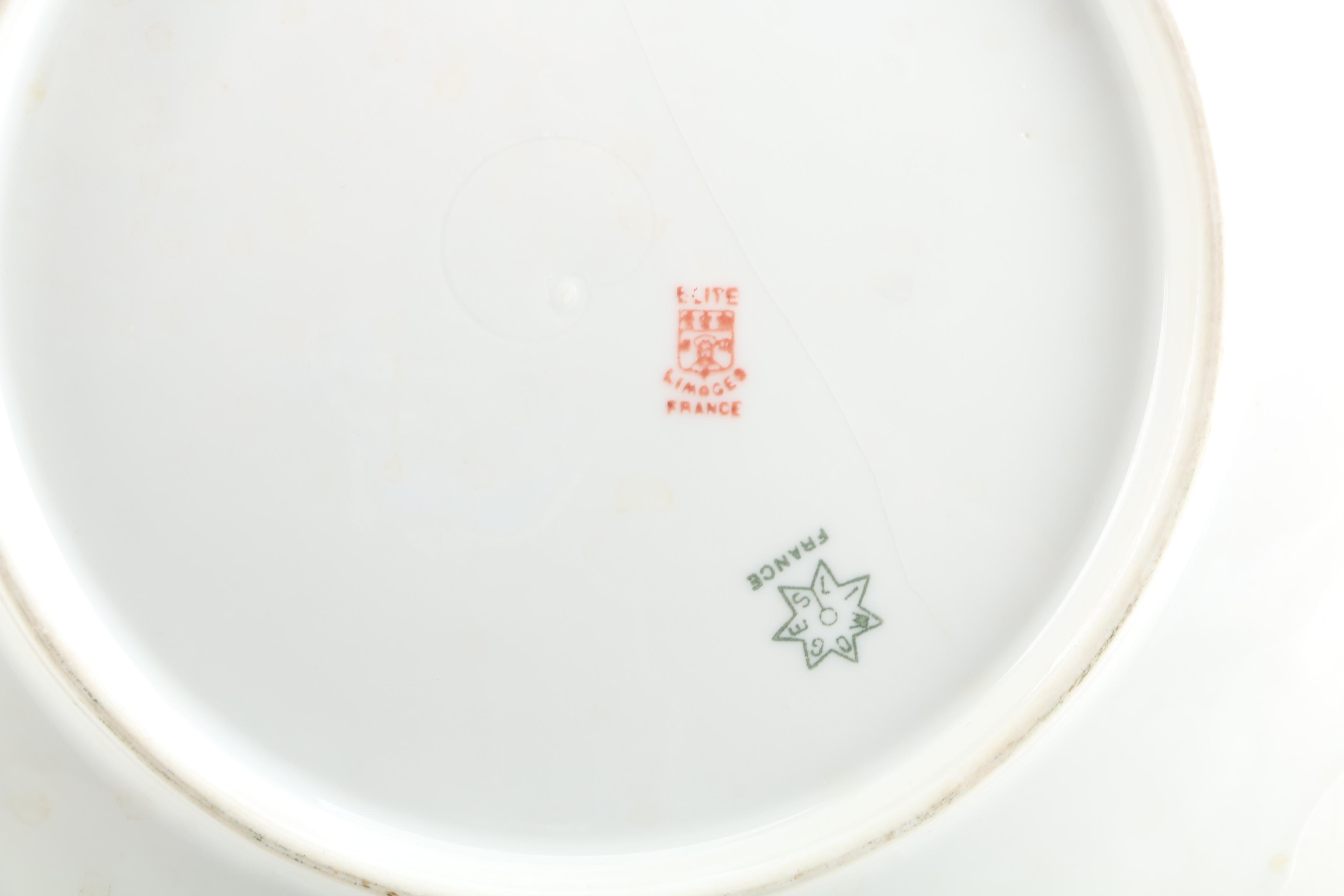 Elite Limoges Decorative Porcelain Plate
