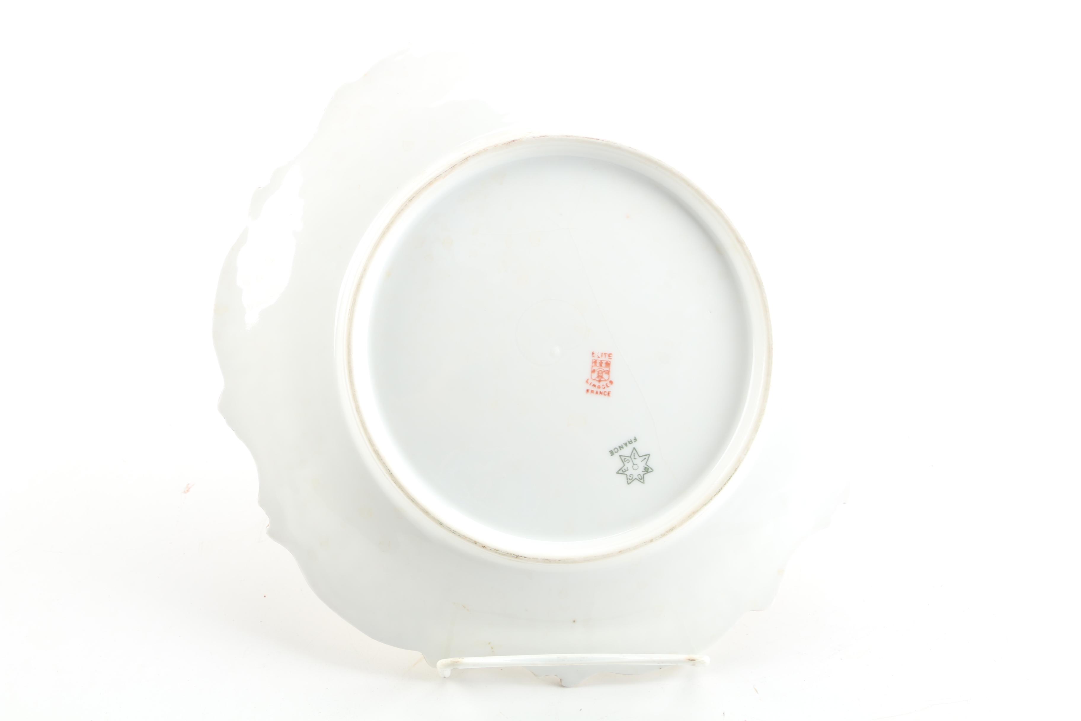 Elite Limoges Decorative Porcelain Plate