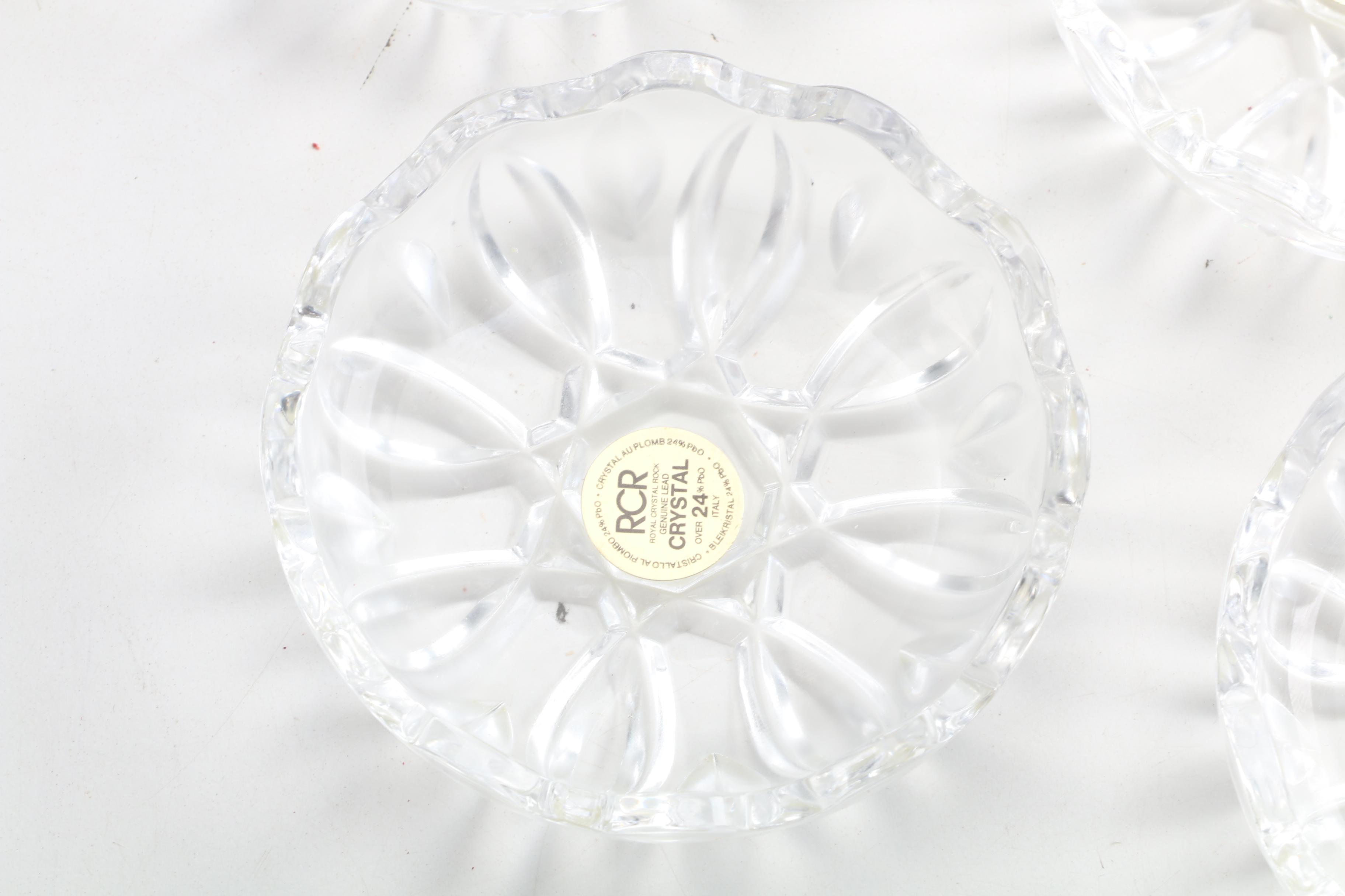 Vintage Royal Crystal Rock Ash Receivers