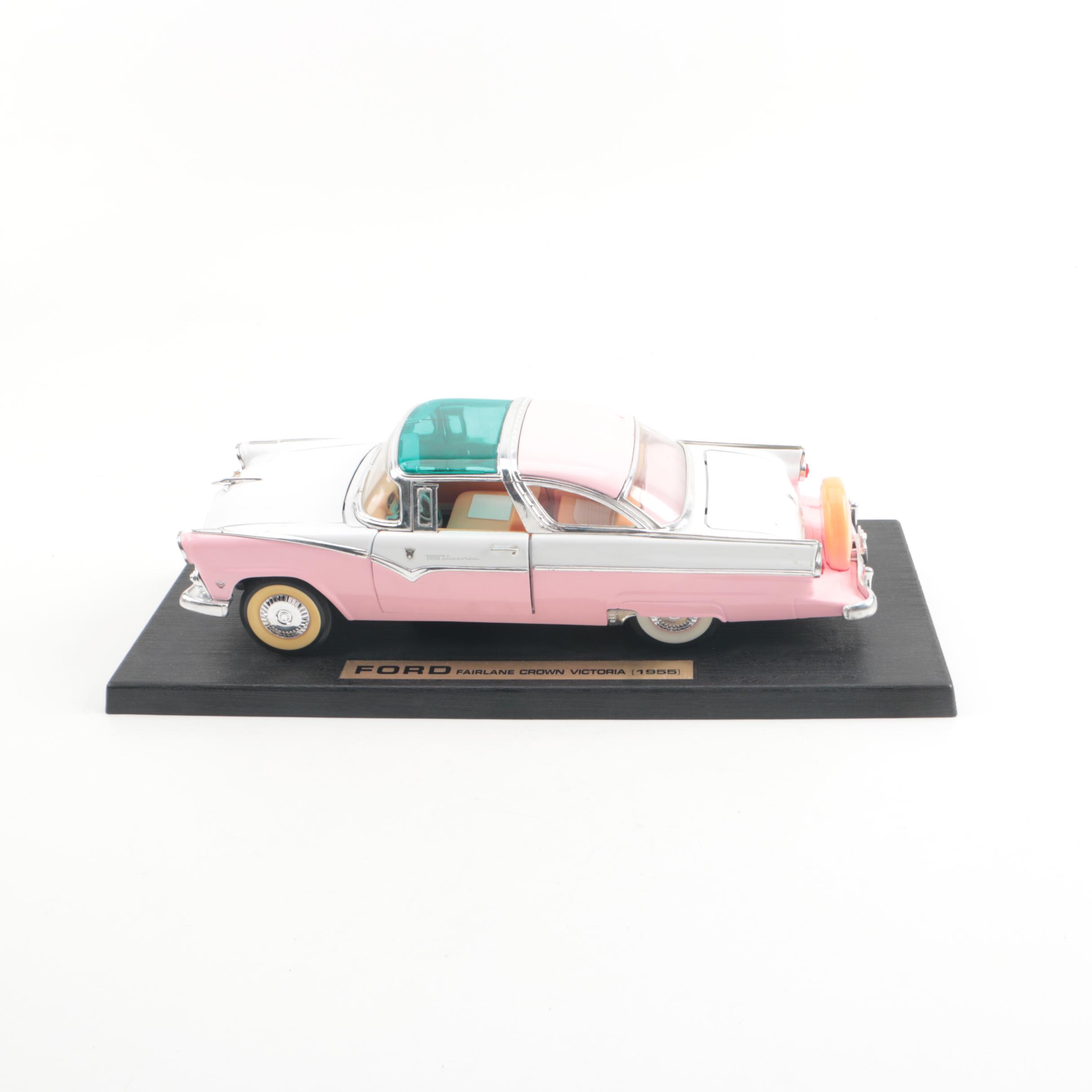 1955 Ford Fairlane Crown Victoria Die-Cast Car with Stand by Road Legends