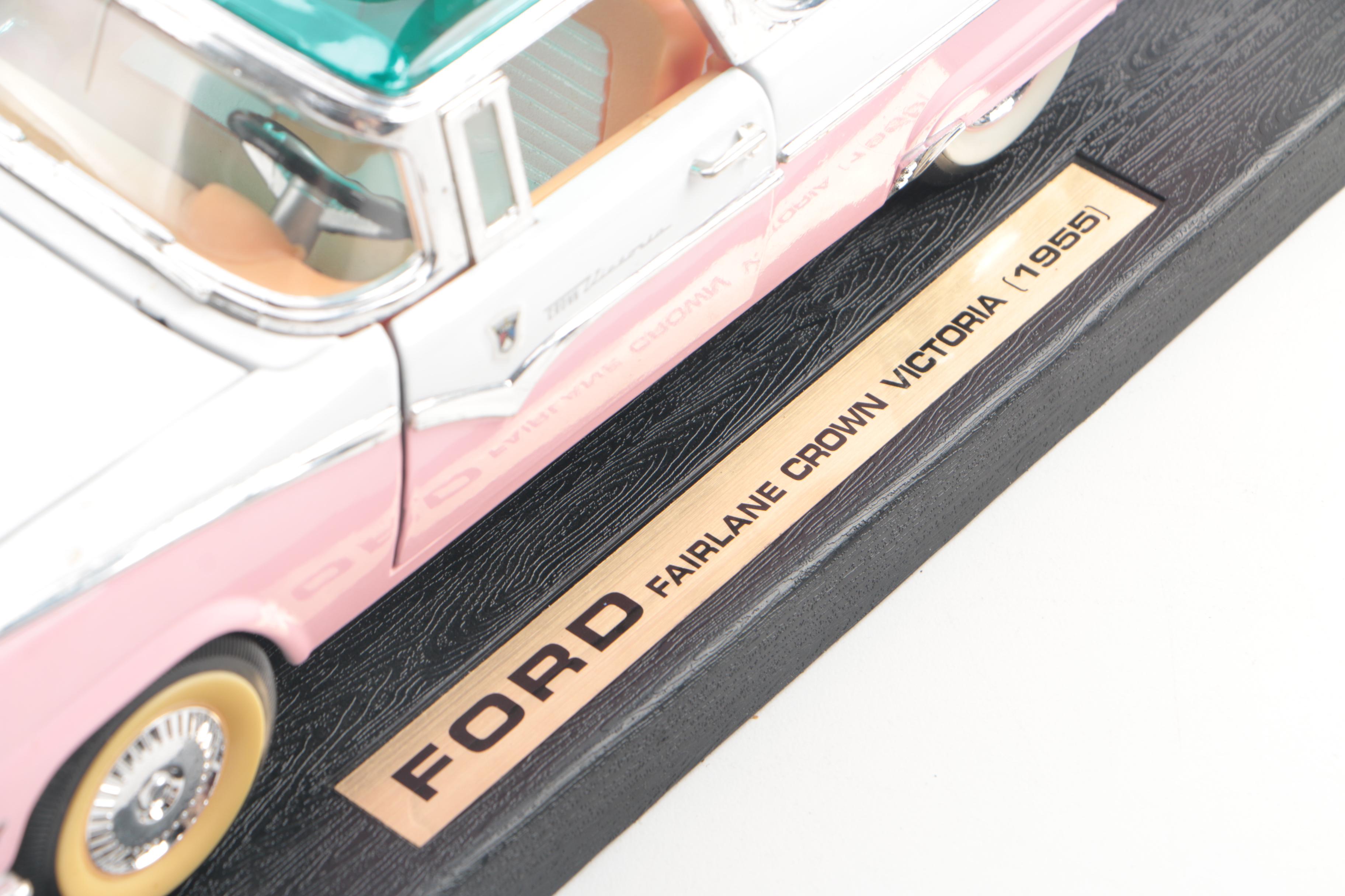 1955 Ford Fairlane Crown Victoria Die-Cast Car with Stand by Road Legends