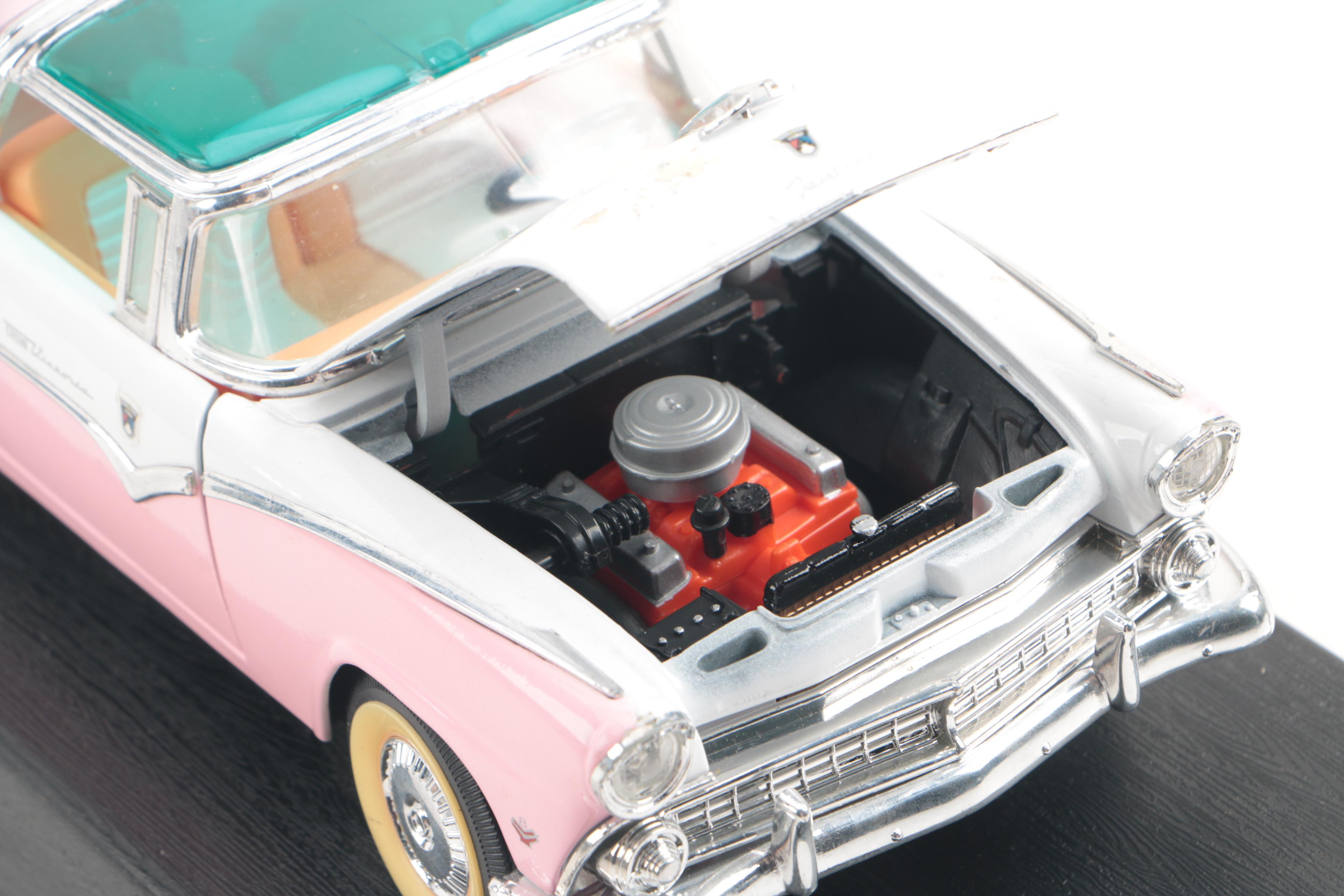 1955 Ford Fairlane Crown Victoria Die-Cast Car with Stand by Road Legends