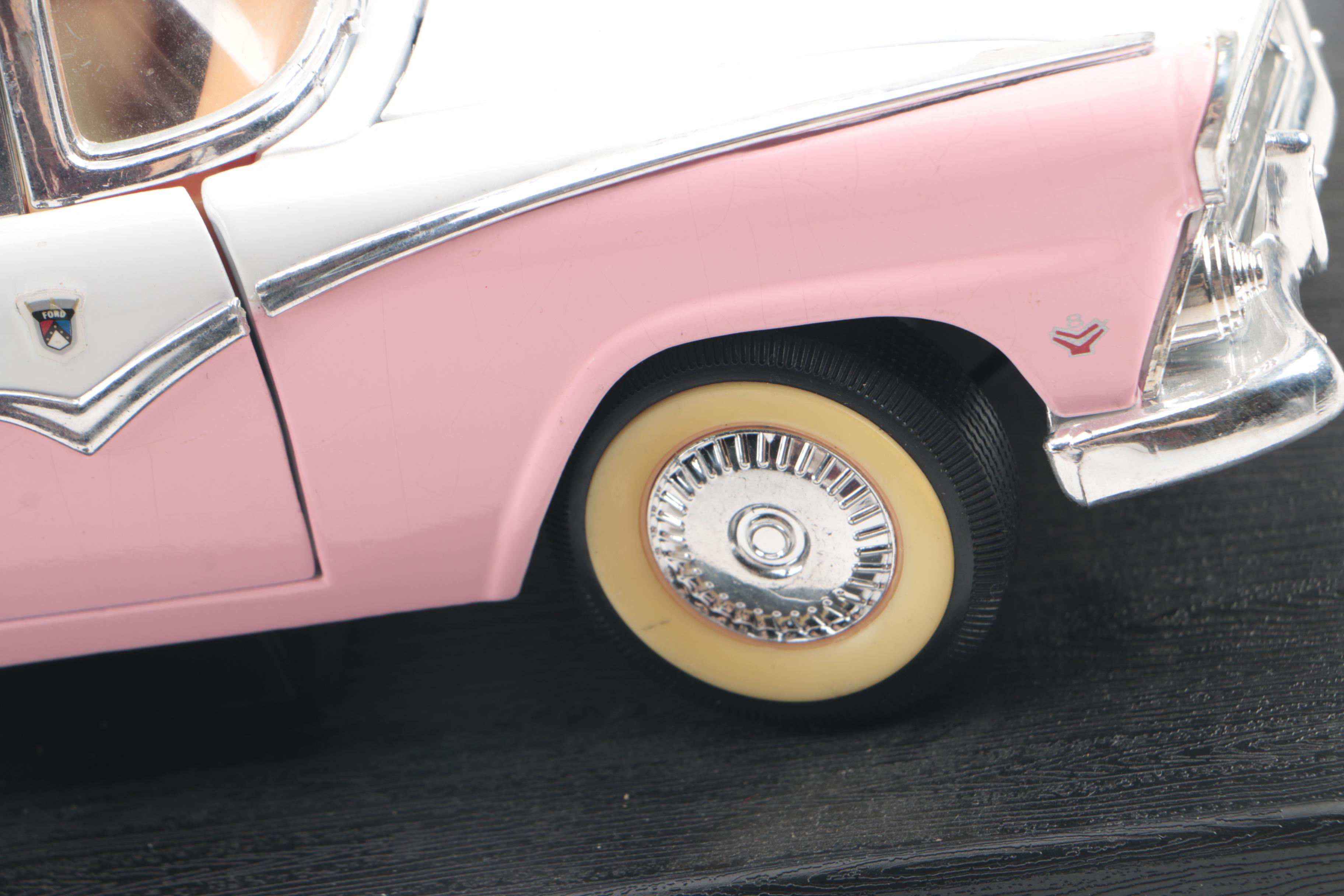 1955 Ford Fairlane Crown Victoria Die-Cast Car with Stand by Road Legends