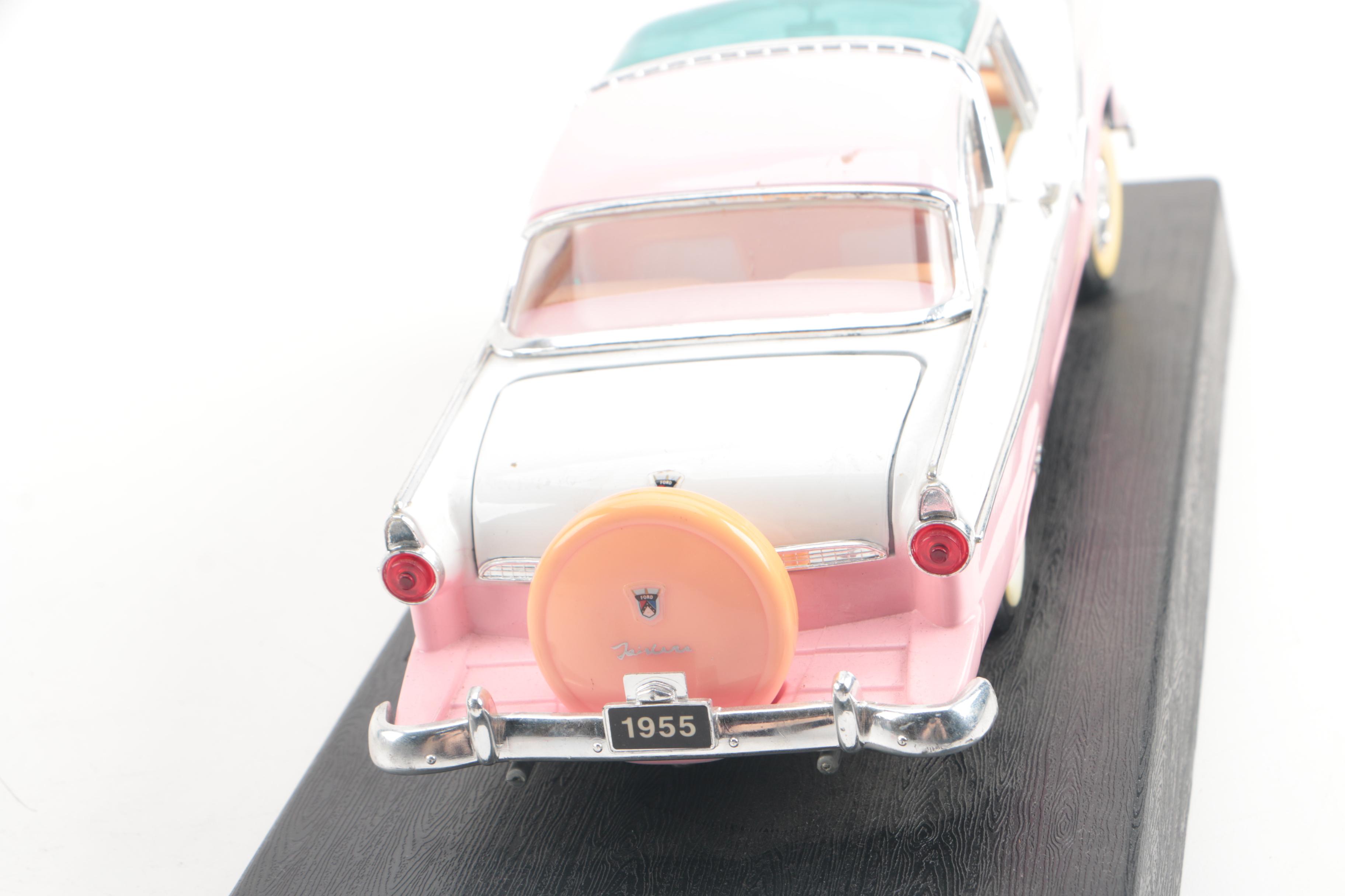1955 Ford Fairlane Crown Victoria Die-Cast Car with Stand by Road Legends