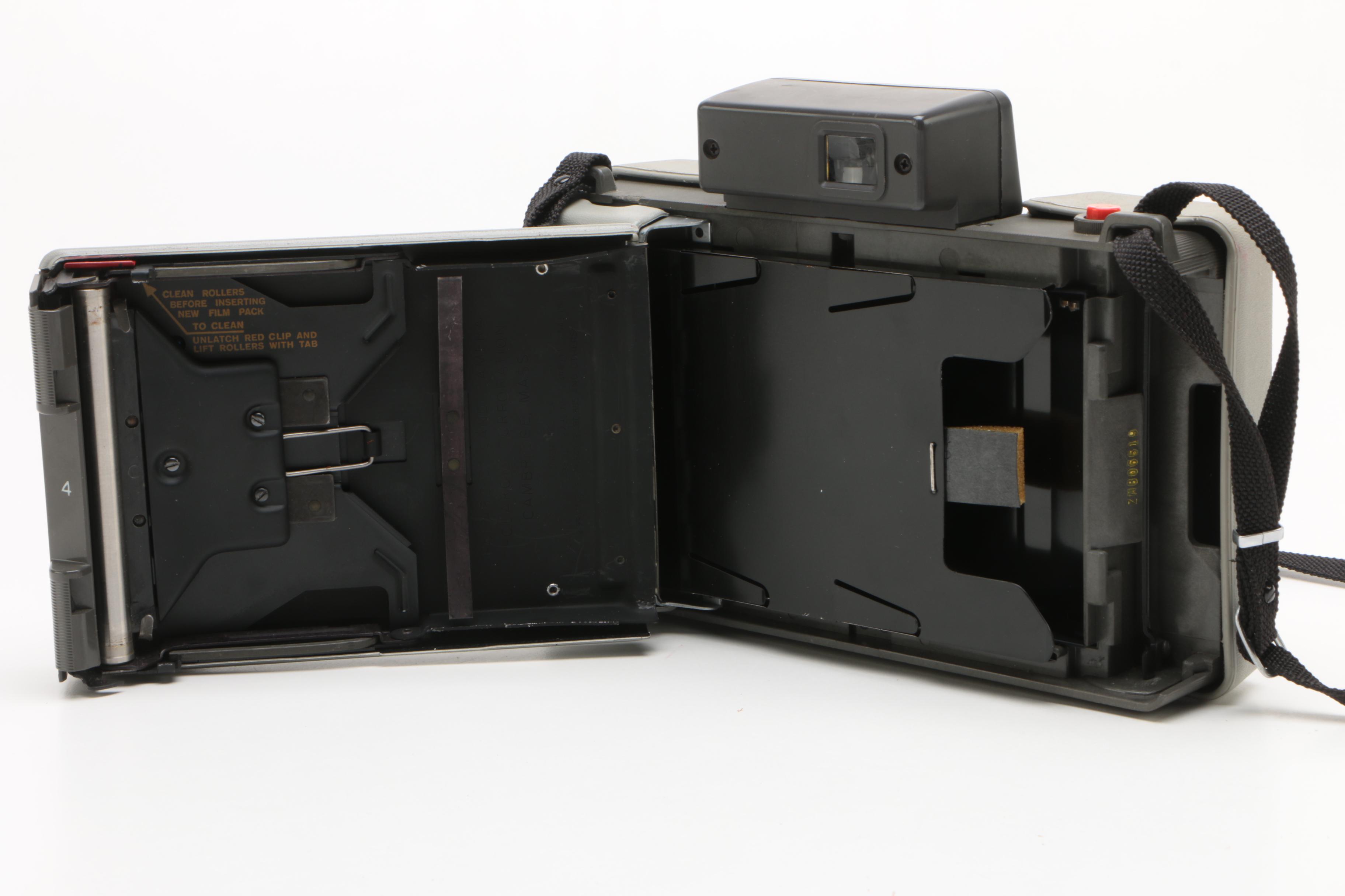 Vintage Polaroid Land Cameras and Accessories with Kodak Brownie Box Camera