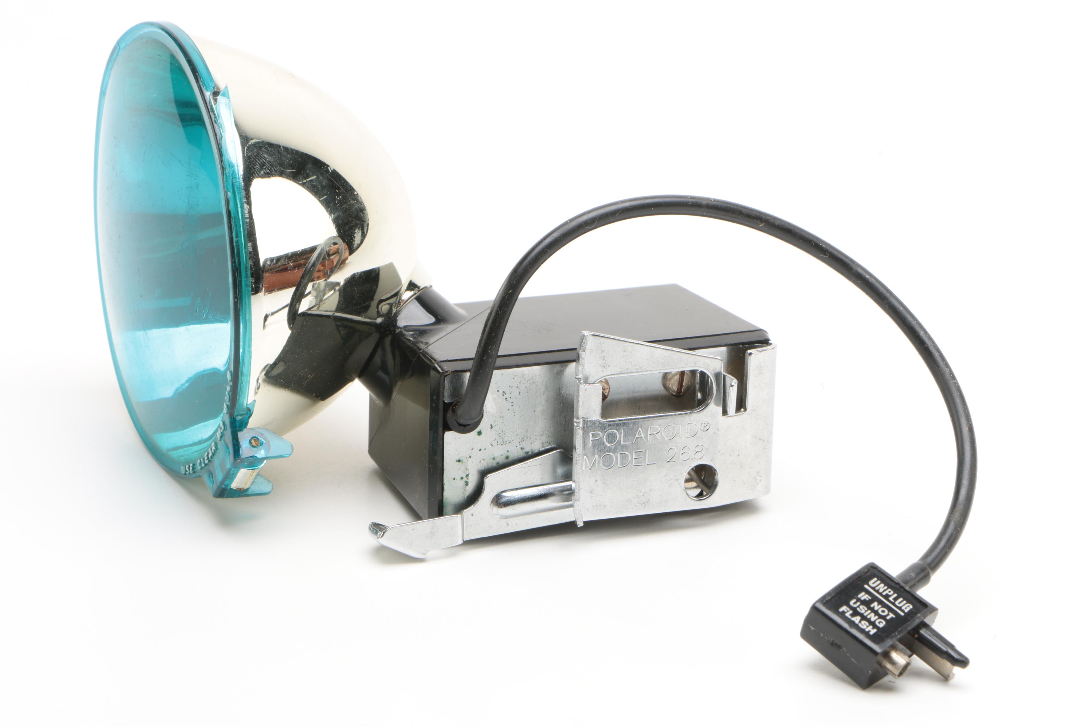 Vintage Polaroid Land Cameras and Accessories with Kodak Brownie Box Camera