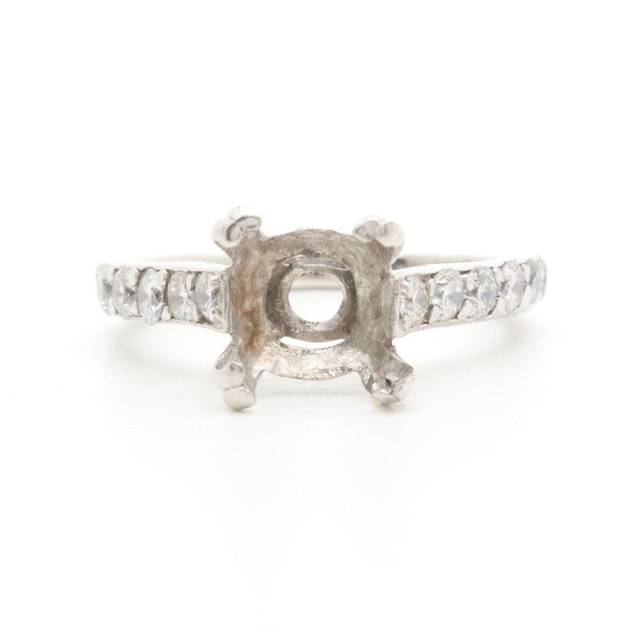 Platinum Diamond Semi-Mount Ring