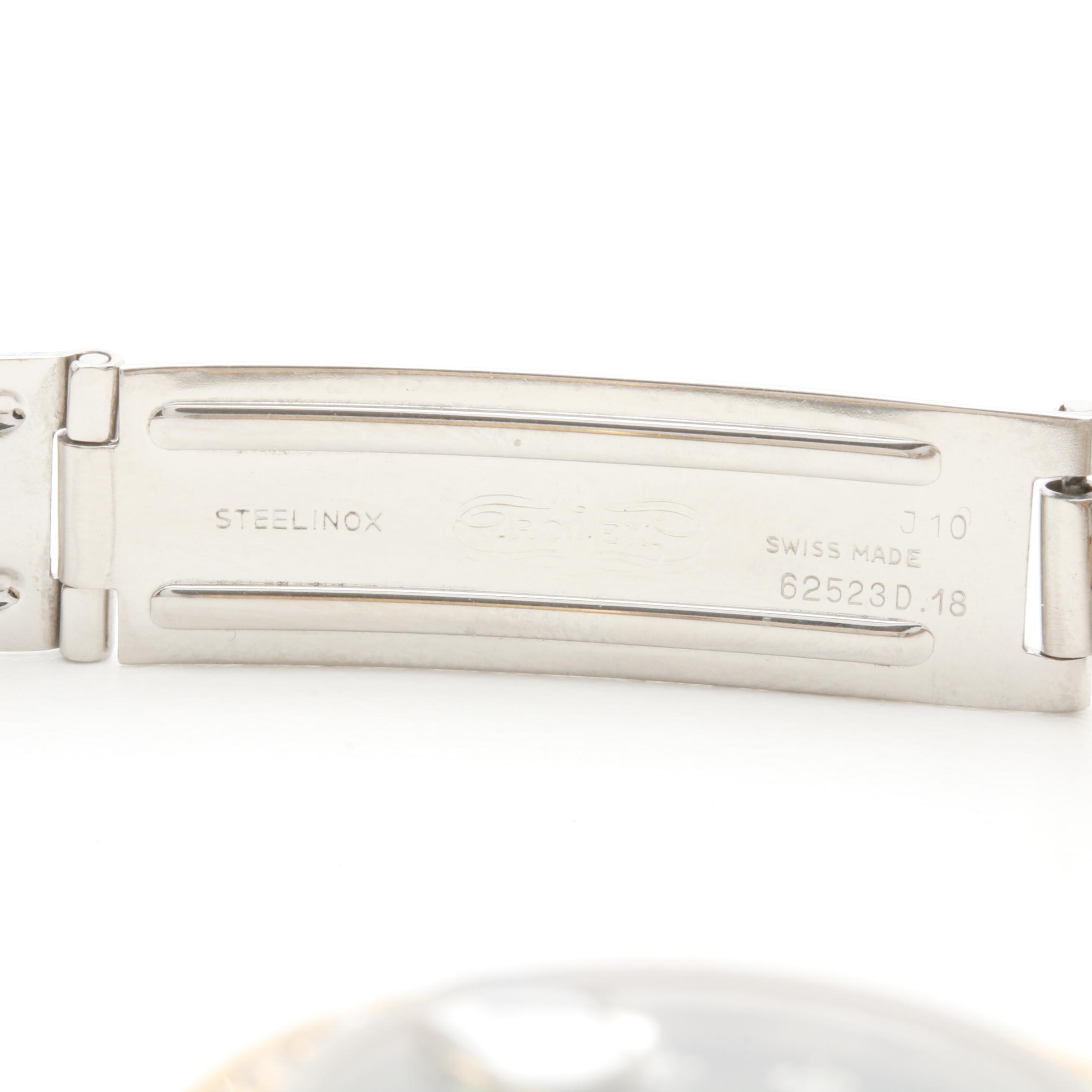 Circa 1986 Rolex Stainless Steel and 18K Yellow Gold 1.04 CTW Diamond Watch