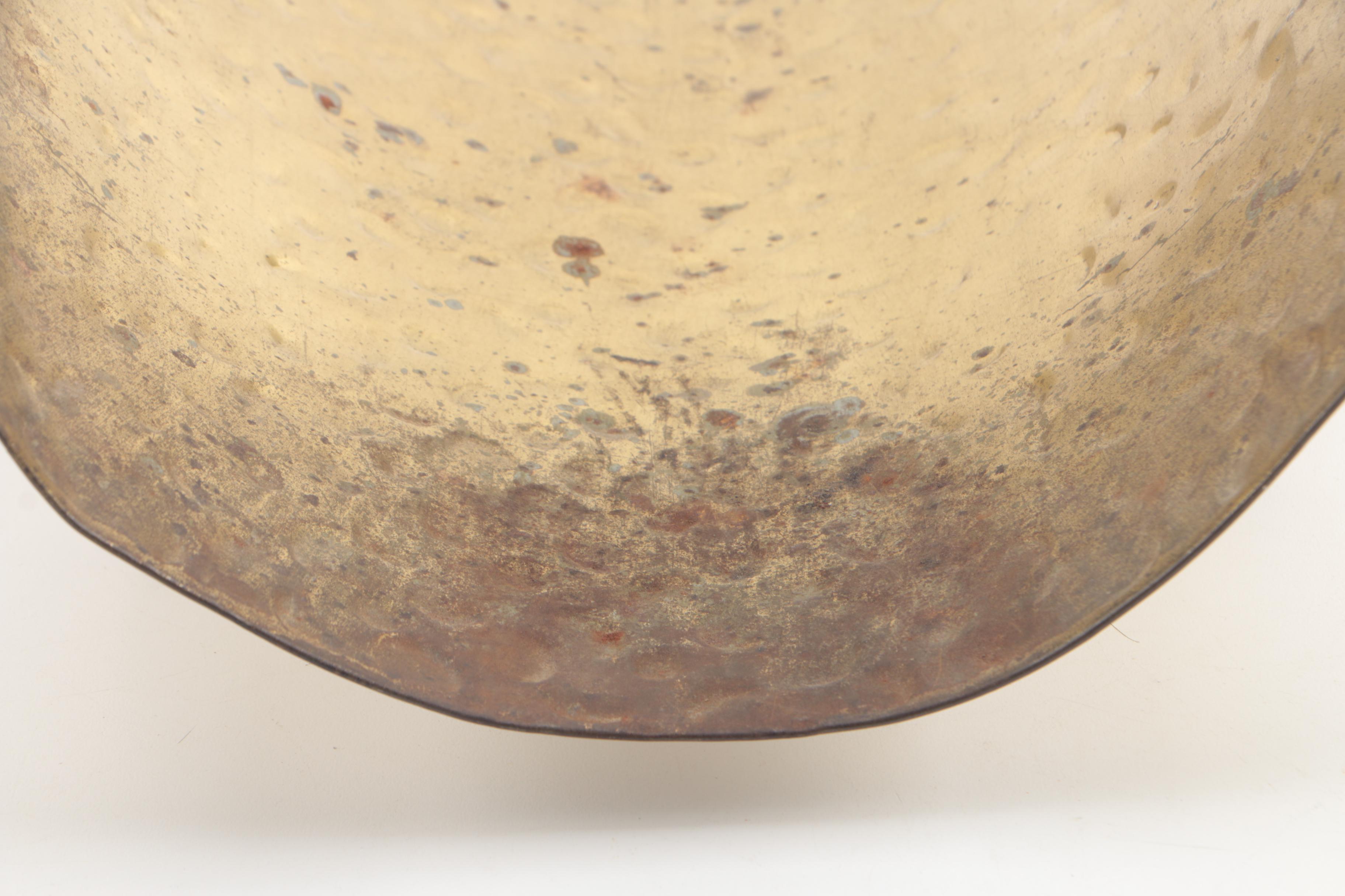 Vintage Hammered Brass Firewood Basket