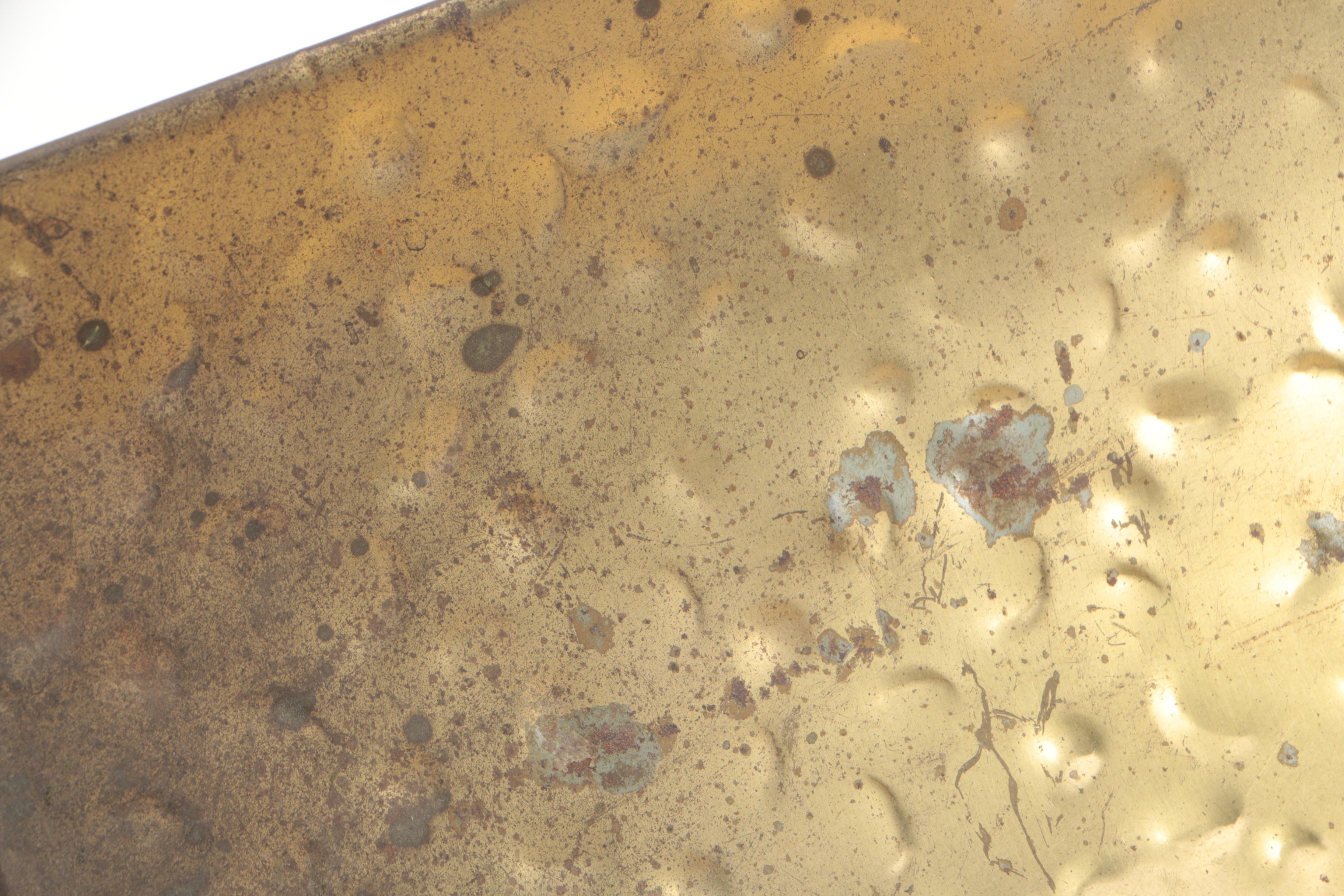 Vintage Hammered Brass Firewood Basket