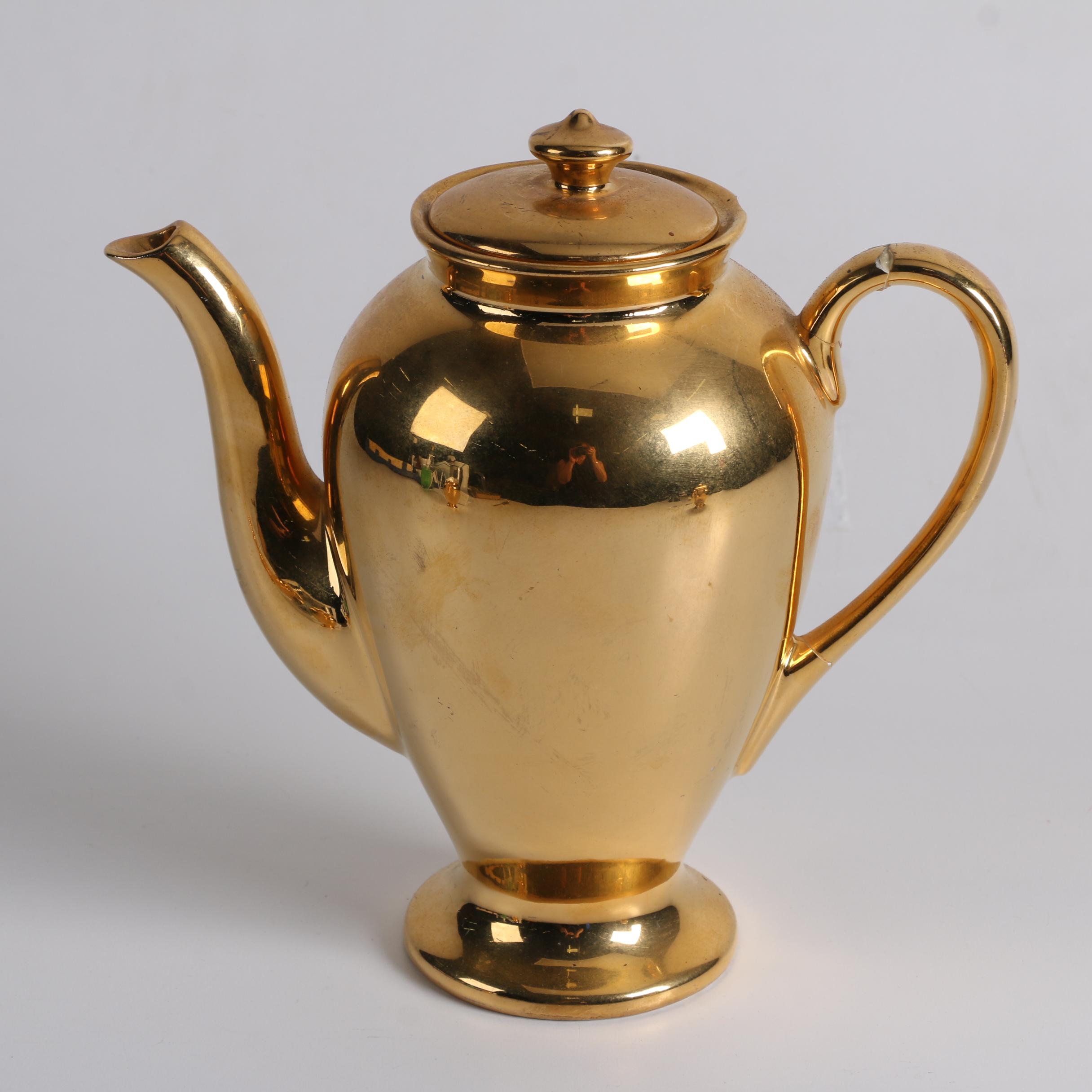 Vintage Atlas "Satin Gold" 22 K Gold Plated China Tea Service